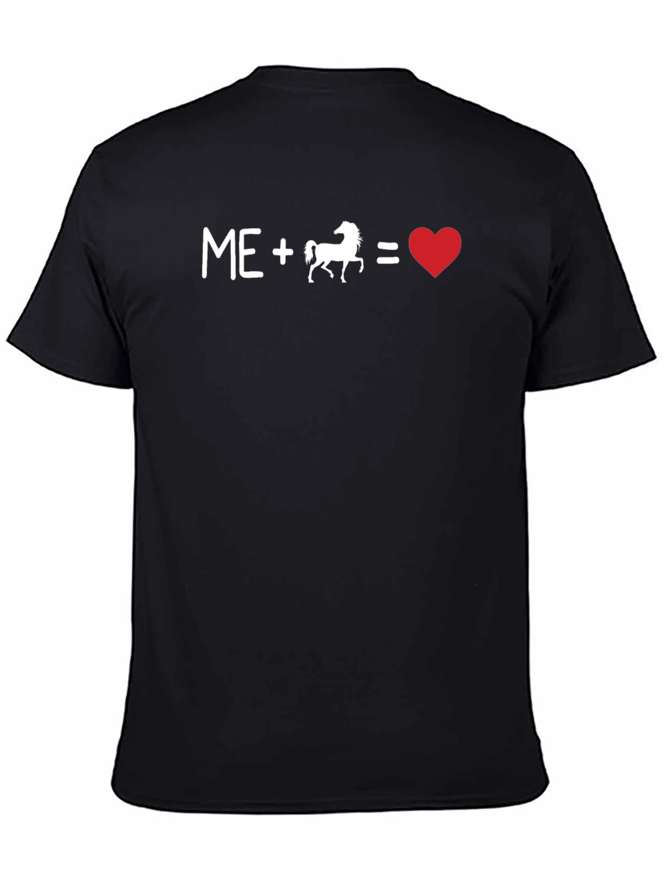 Me Plus Horse Equals Love T-Shirt - Black