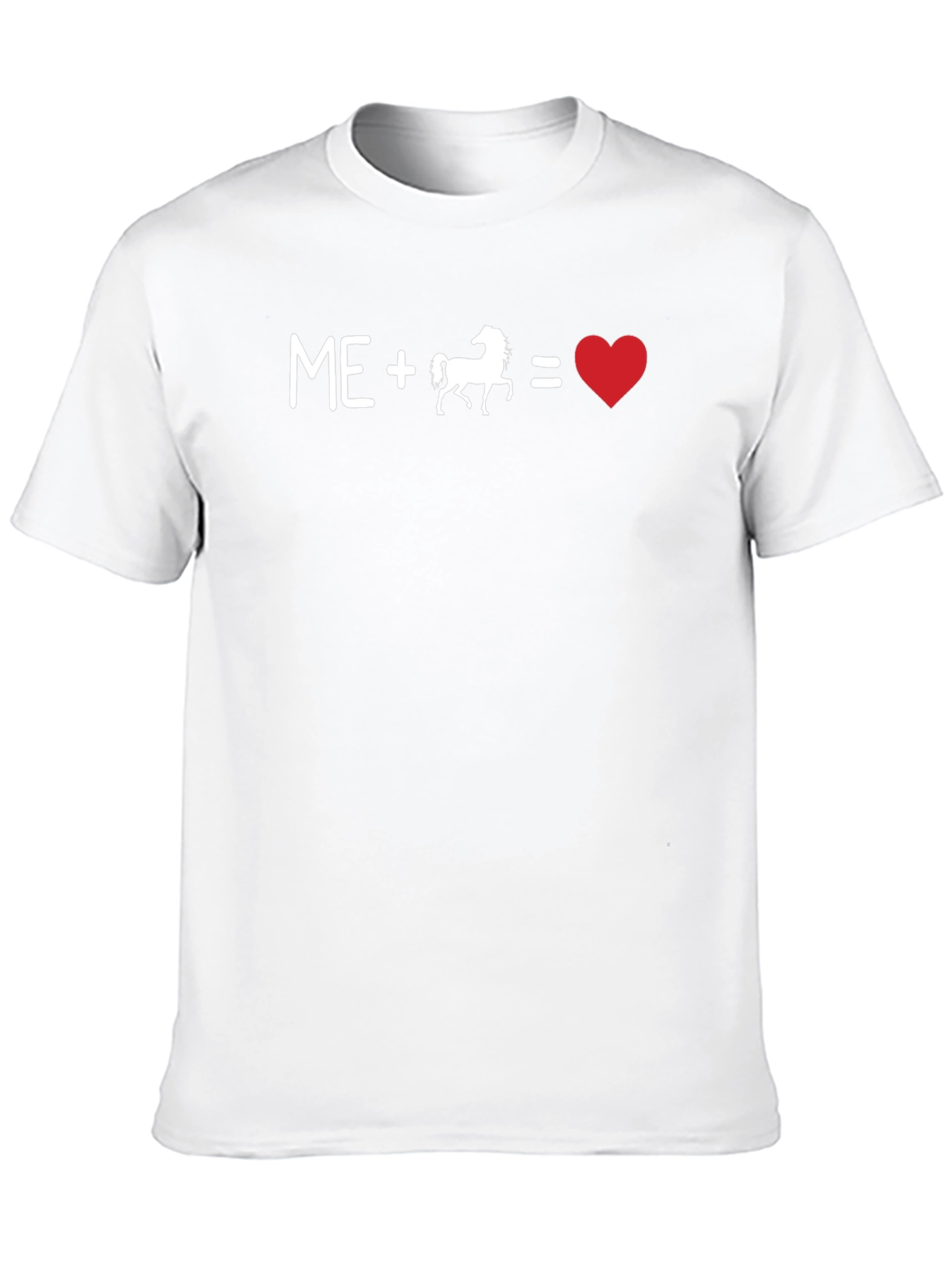 Me Plus Horse Equals Love T-Shirt - Black