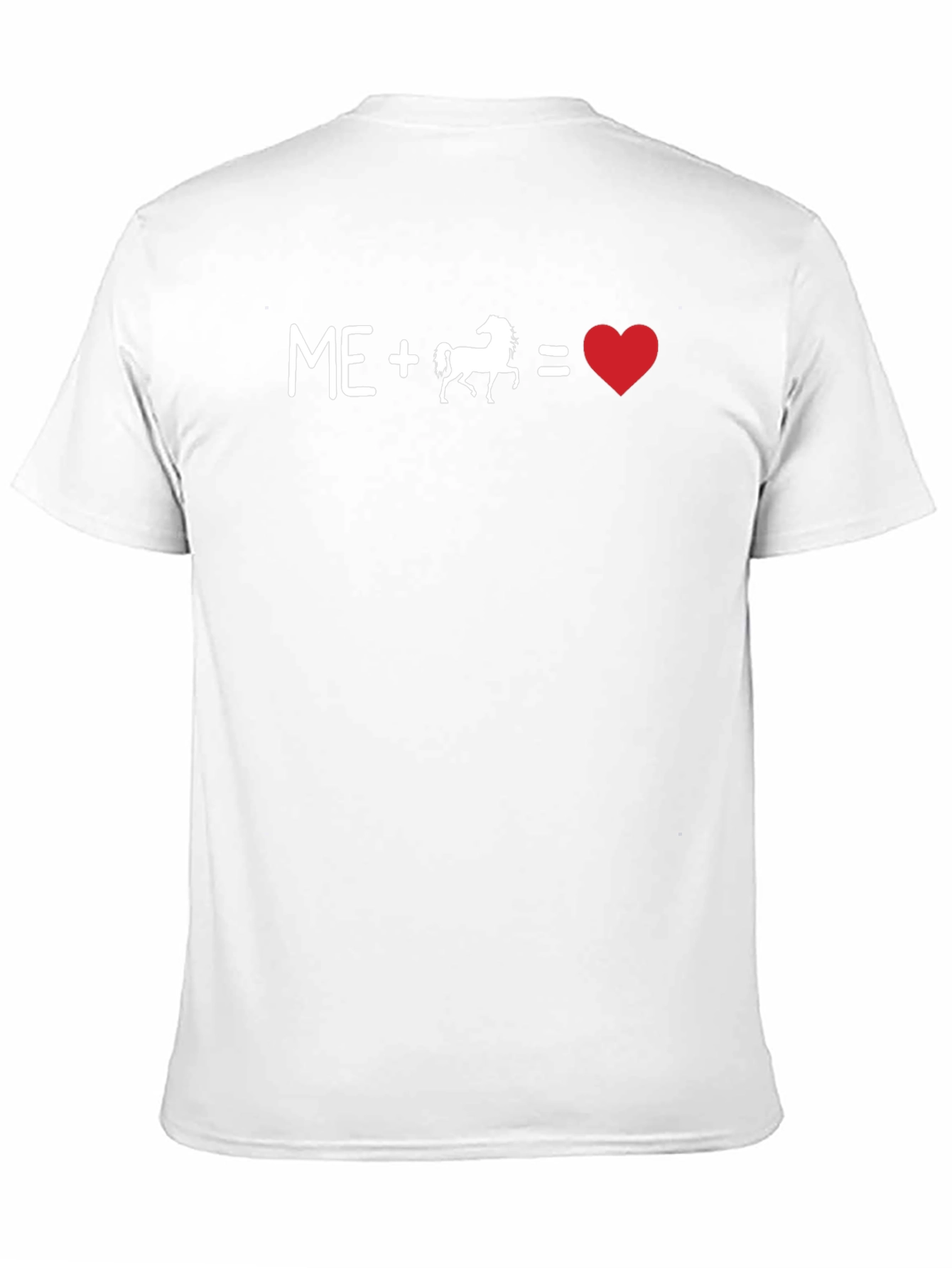 Me Plus Horse Equals Love T-Shirt - Black