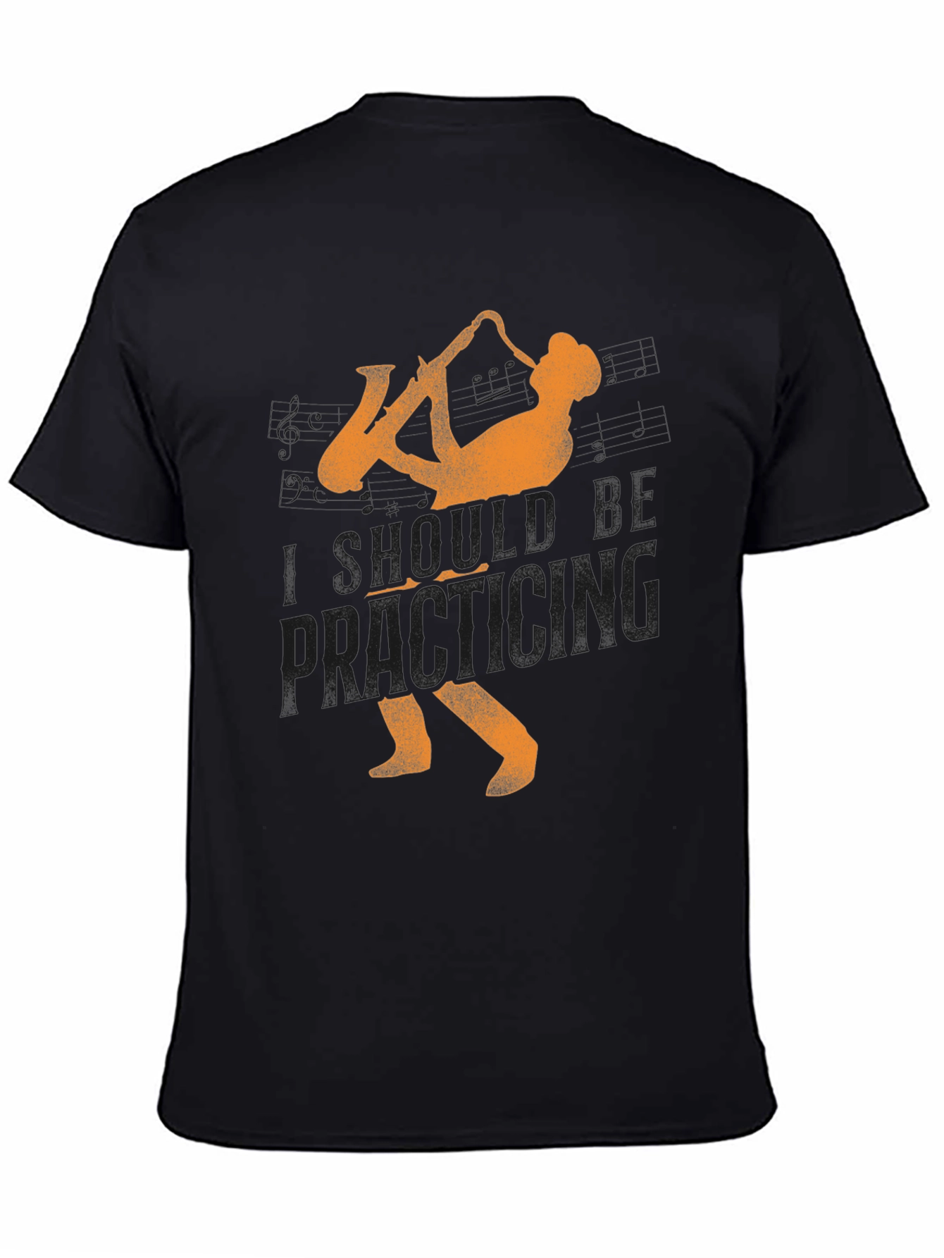 Saxophone Player Graphic T-Shirt - Black