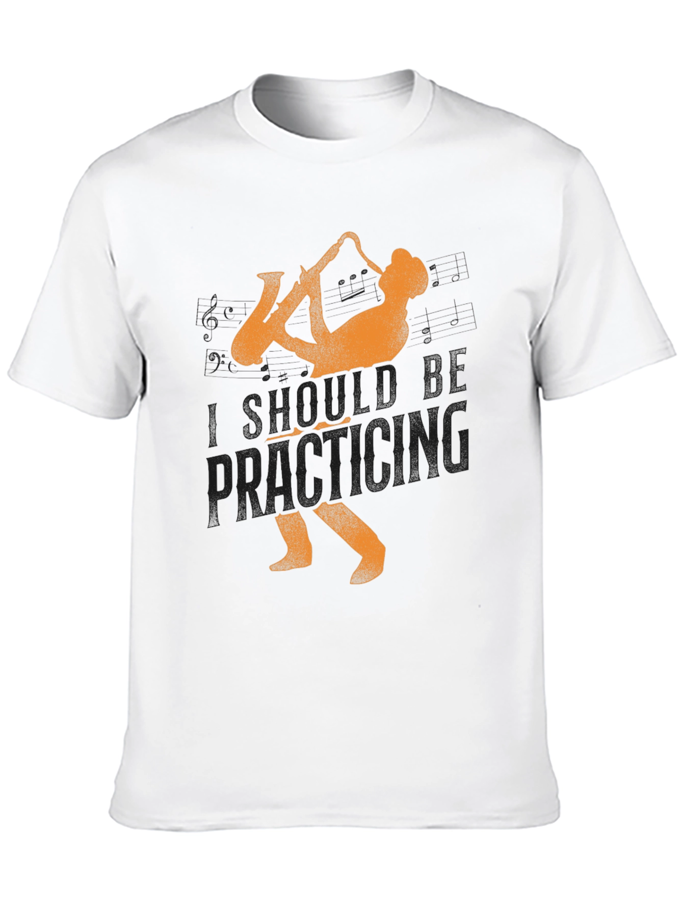 Saxophone Player Graphic T-Shirt - Black