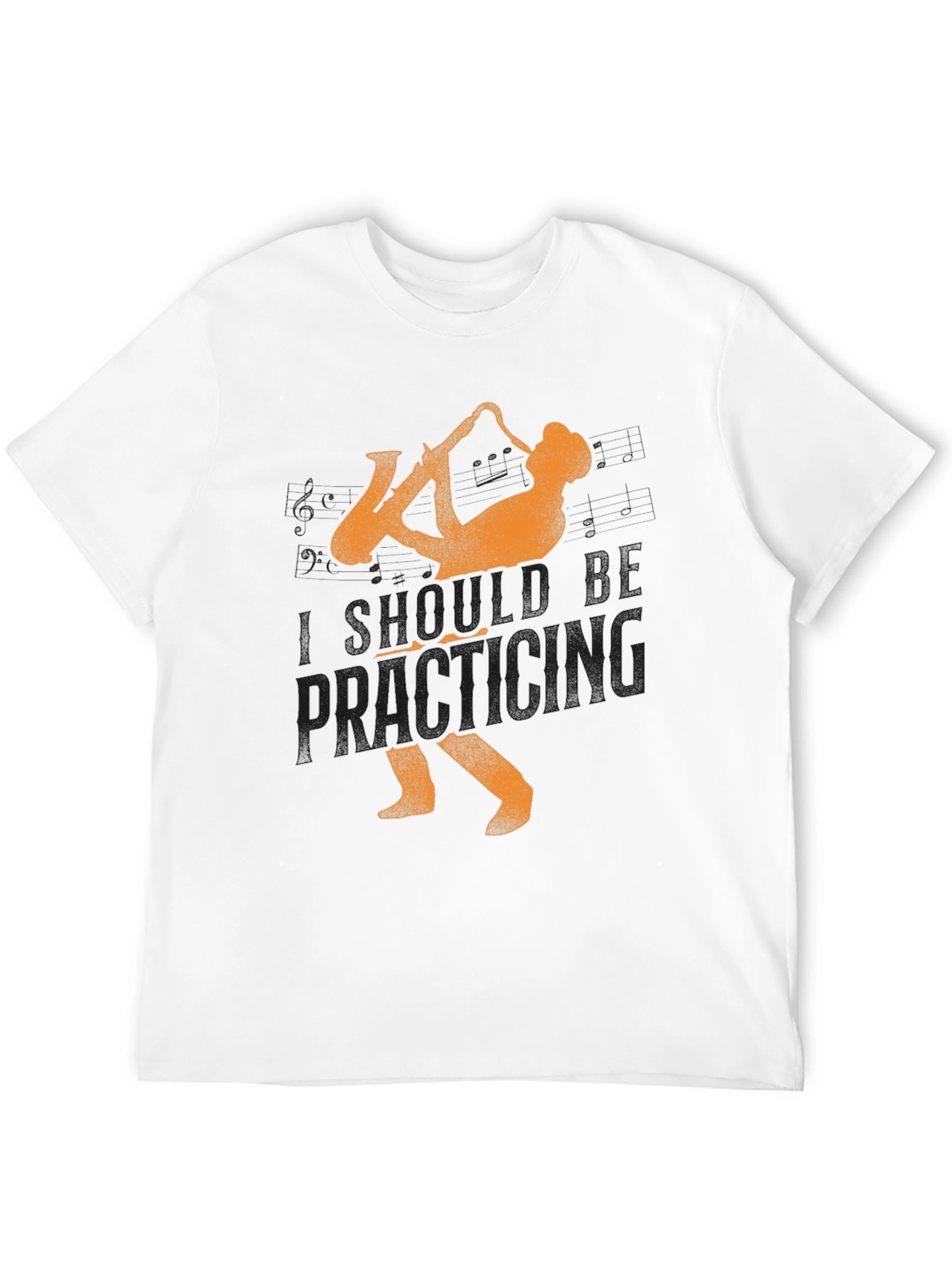 Saxophone Player Graphic T-Shirt - Black