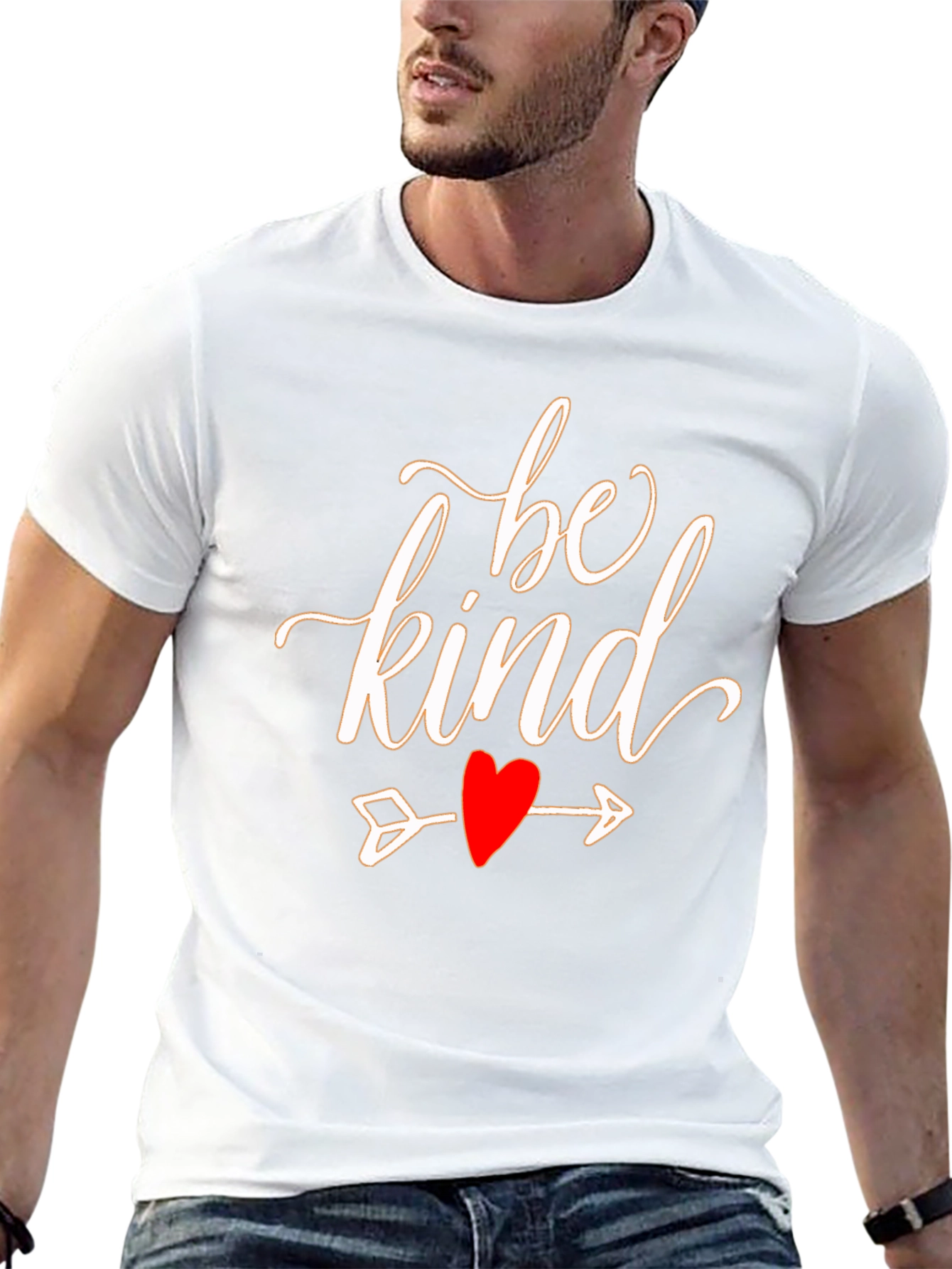 Be Kind Heart Arrow Graphic Black T-Shirt