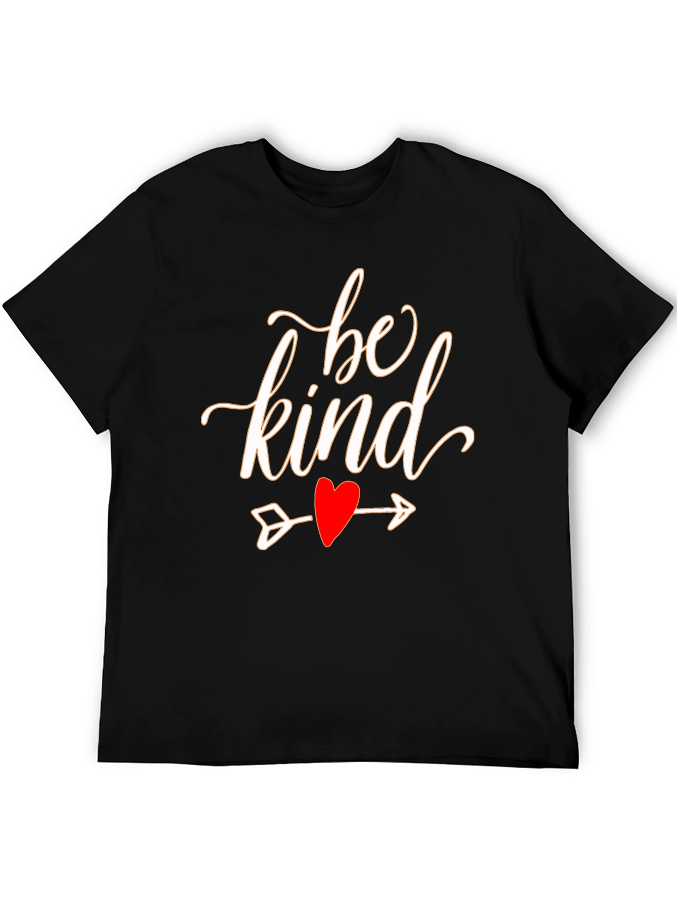 Be Kind Heart Arrow Graphic Black T-Shirt