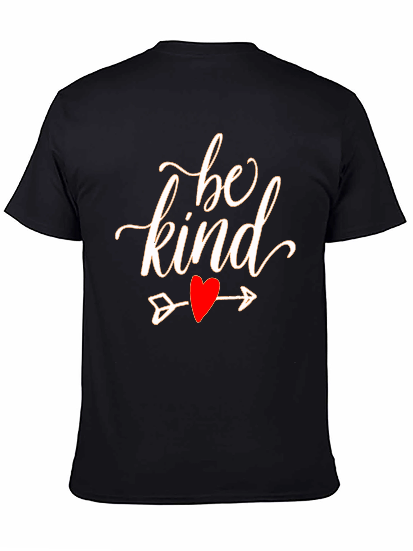 Be Kind Heart Arrow Graphic Black T-Shirt