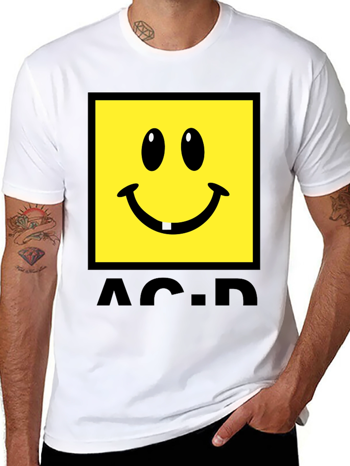Acid House Smiley Face Graphic T-Shirt