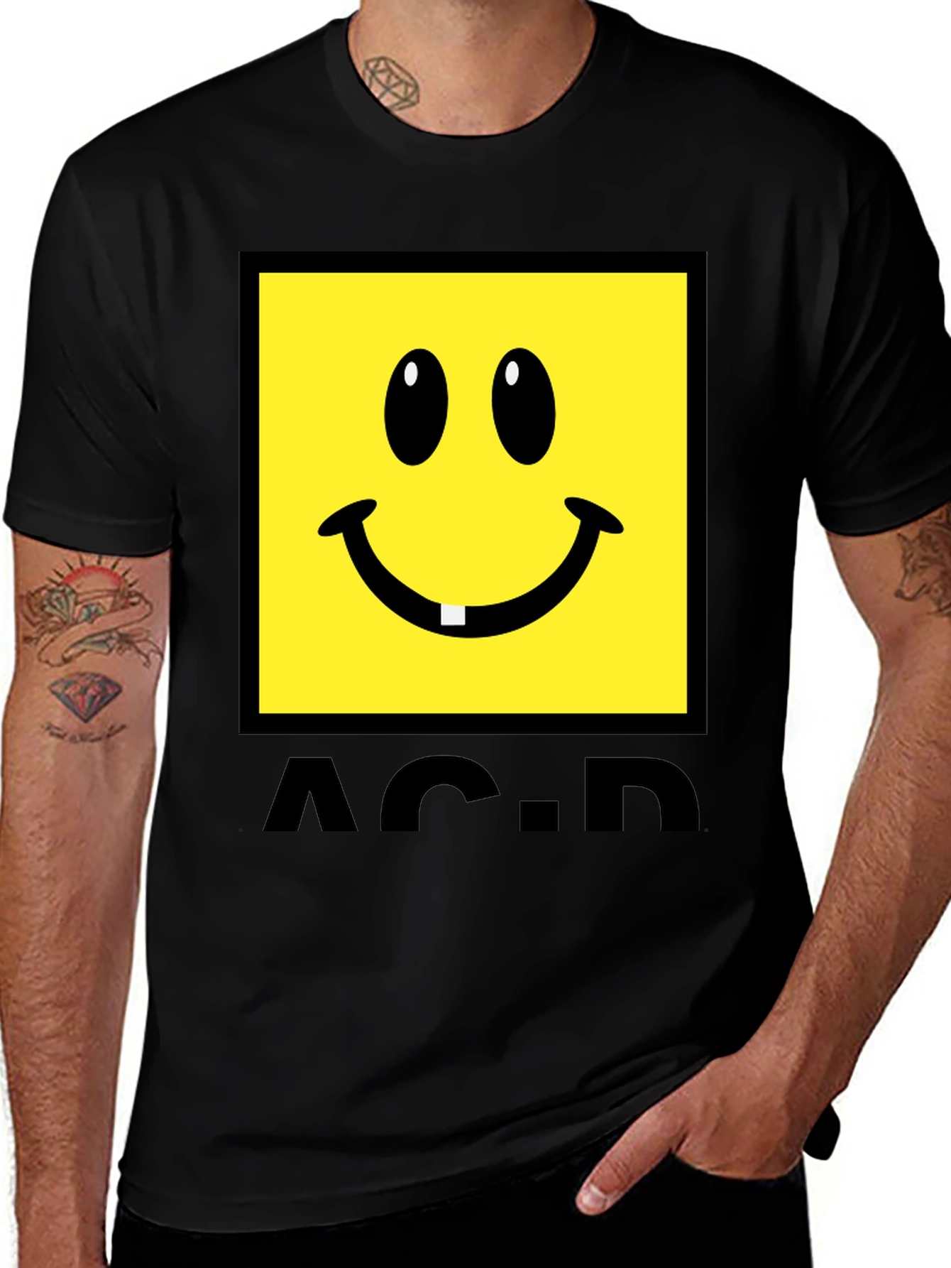 Acid House Smiley Face Graphic T-Shirt