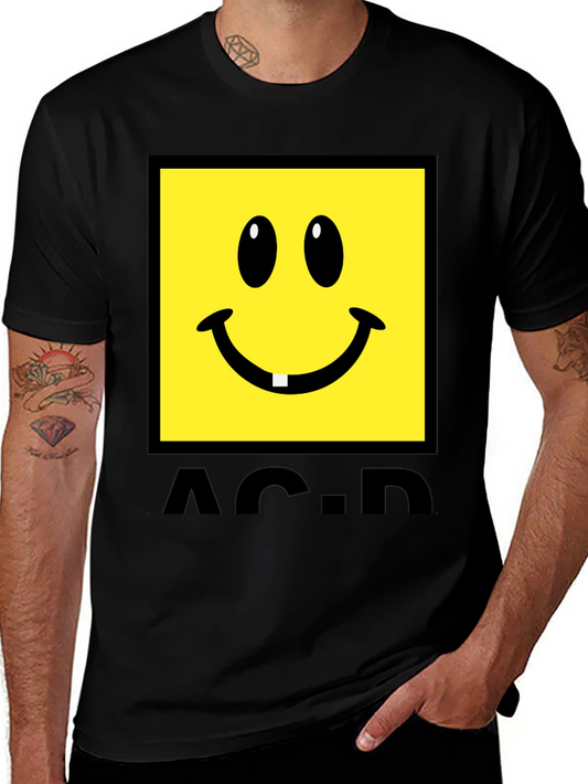 Acid House Smiley Face Graphic T-Shirt