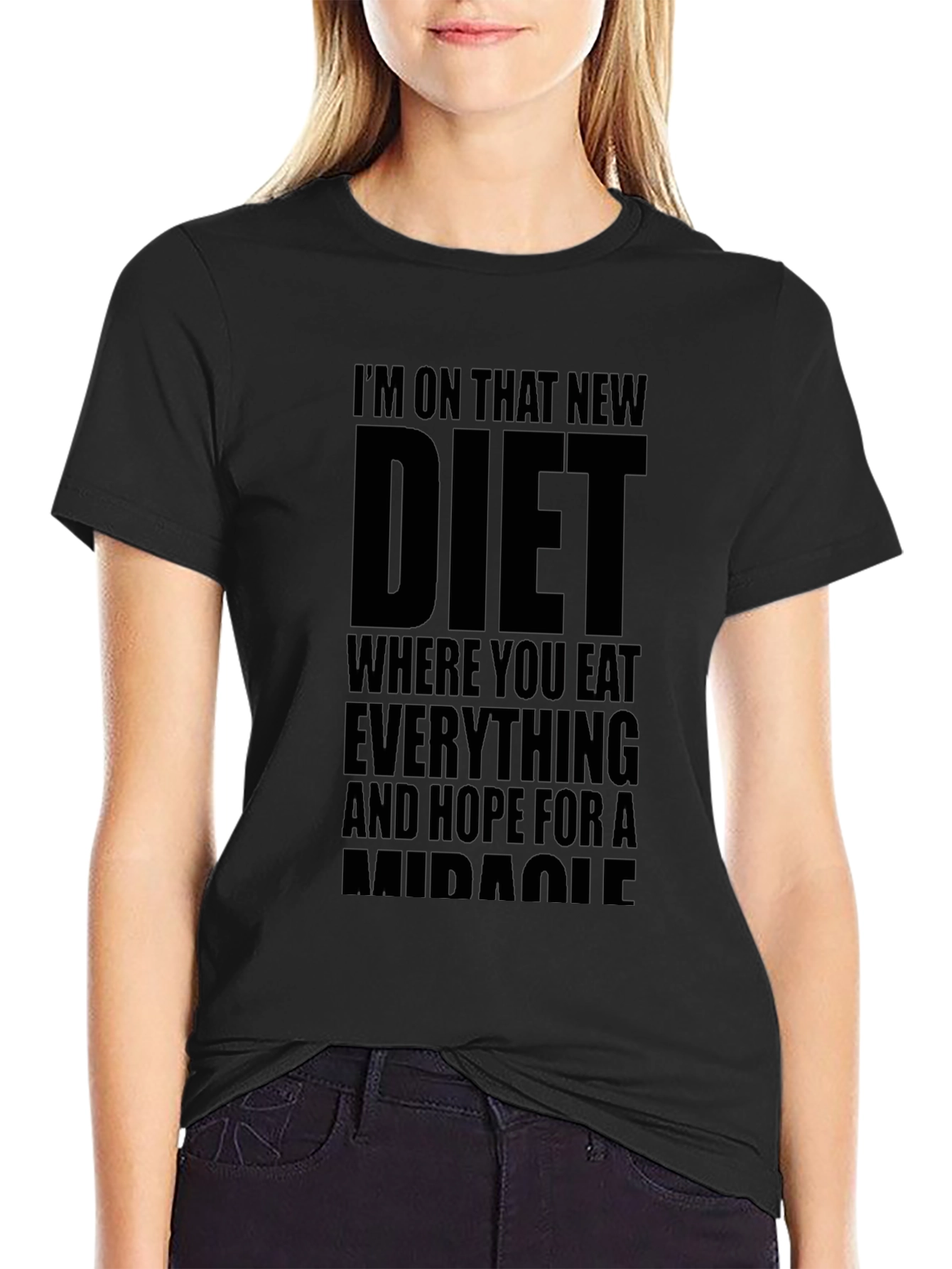 Humorous Diet T-Shirt - Eat Everything and Hope