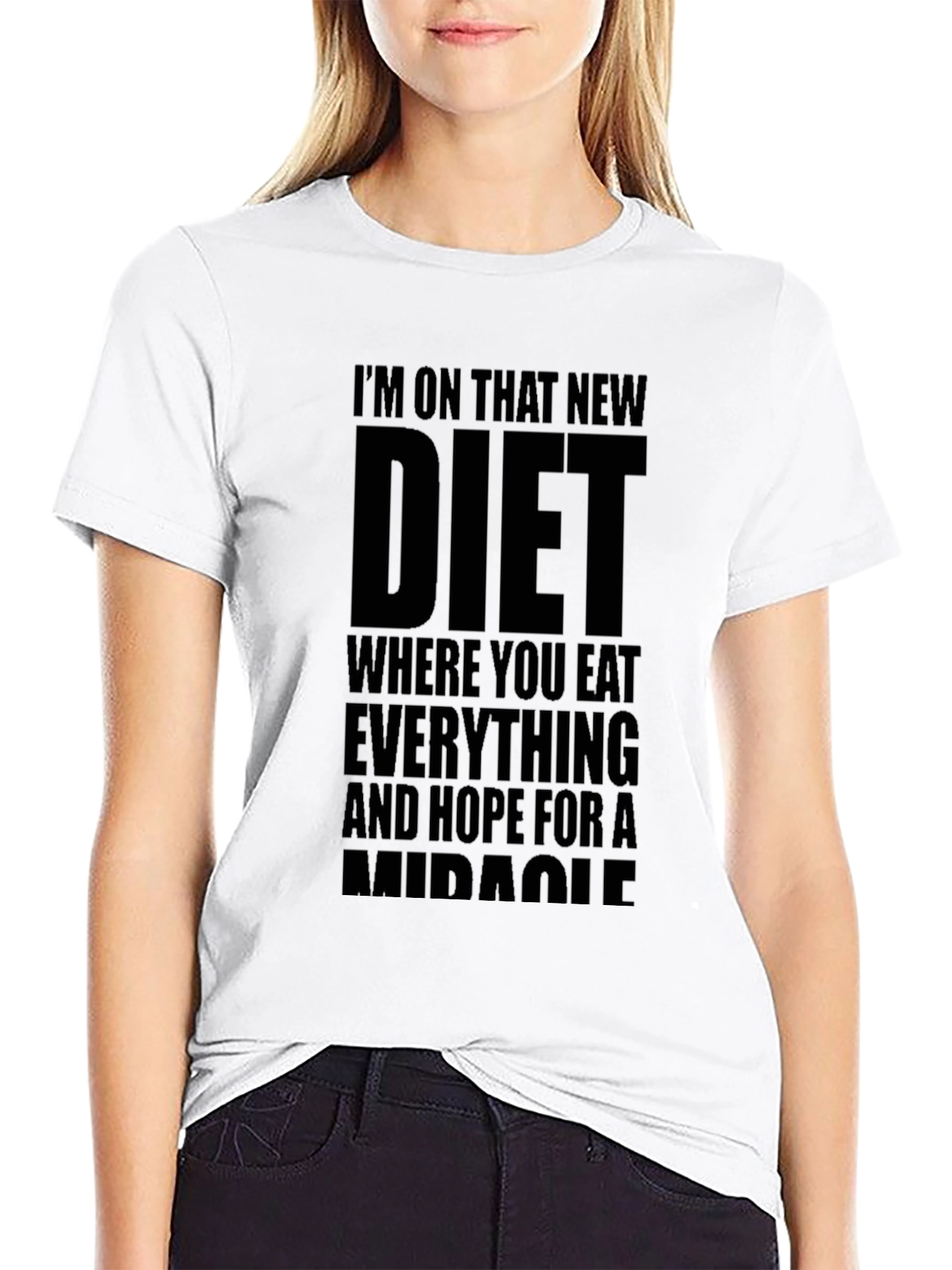 Humorous Diet T-Shirt - Eat Everything and Hope