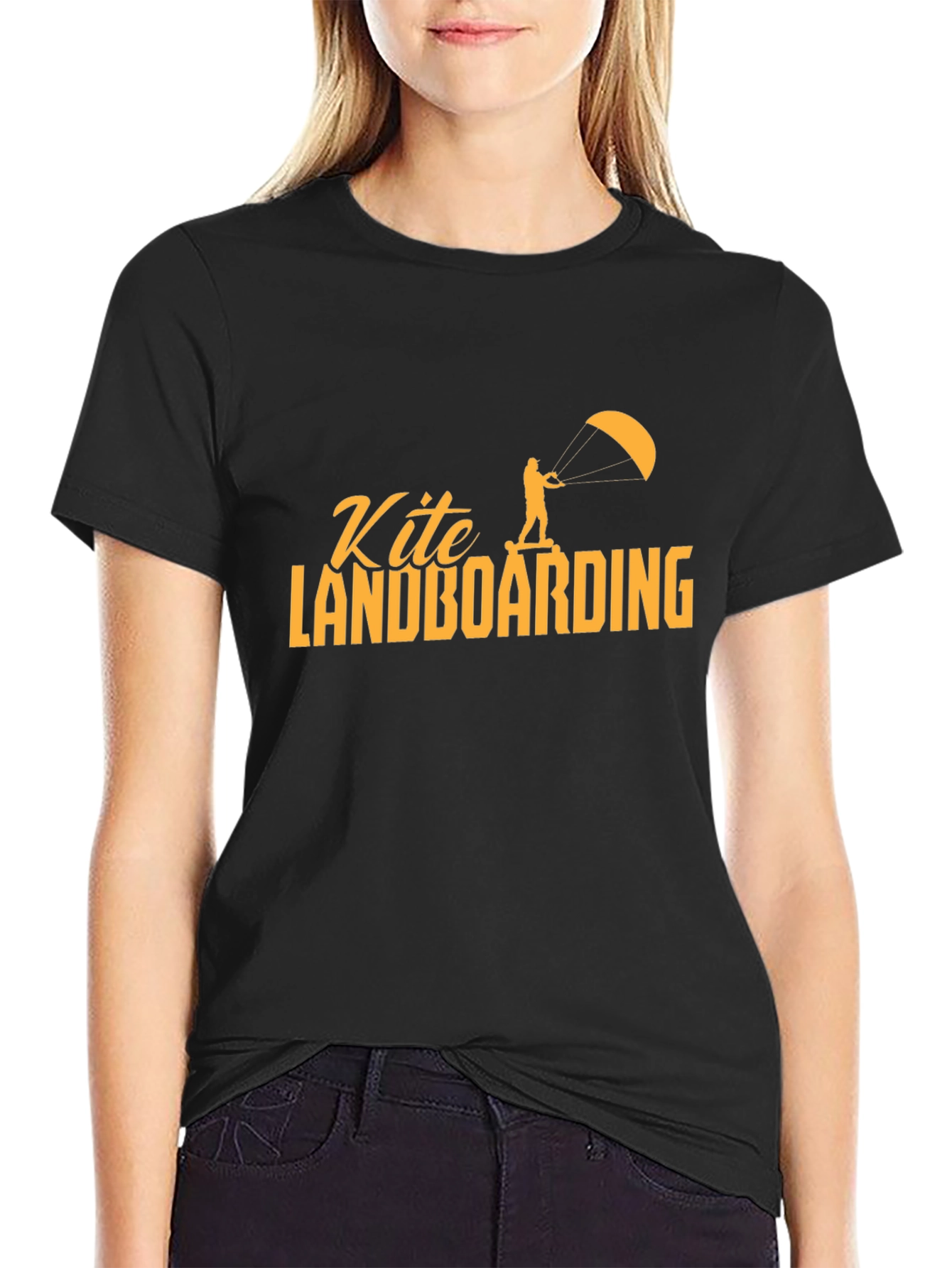 Kite Landboarding Graphic Tee - Black T-Shirt