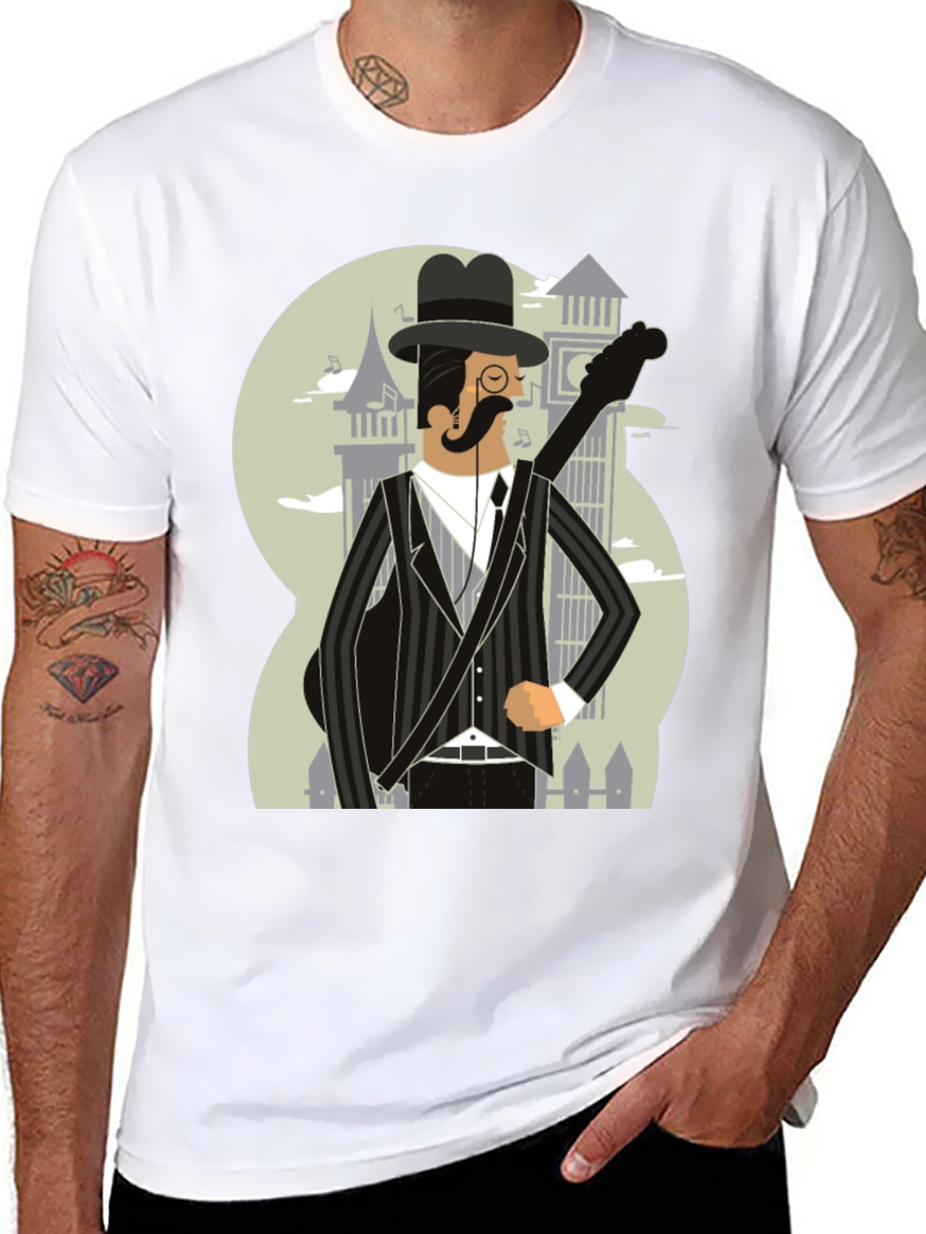 Dapper Musician Graphic Tee
