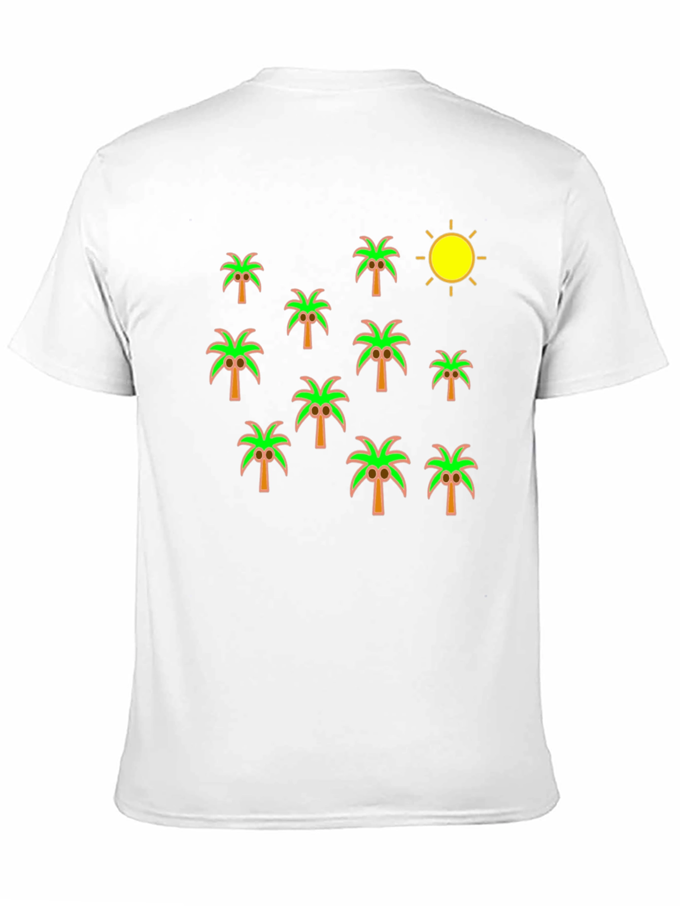 Palm Tree & Sun Graphic Black T-Shirt