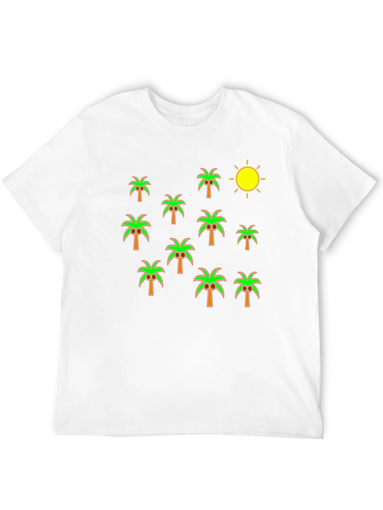 Palm Tree & Sun Graphic Black T-Shirt