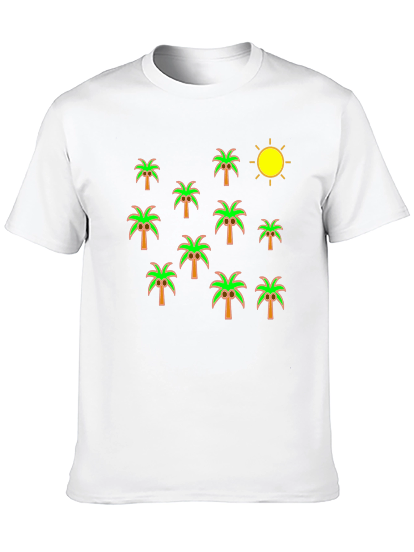 Palm Tree & Sun Graphic Black T-Shirt
