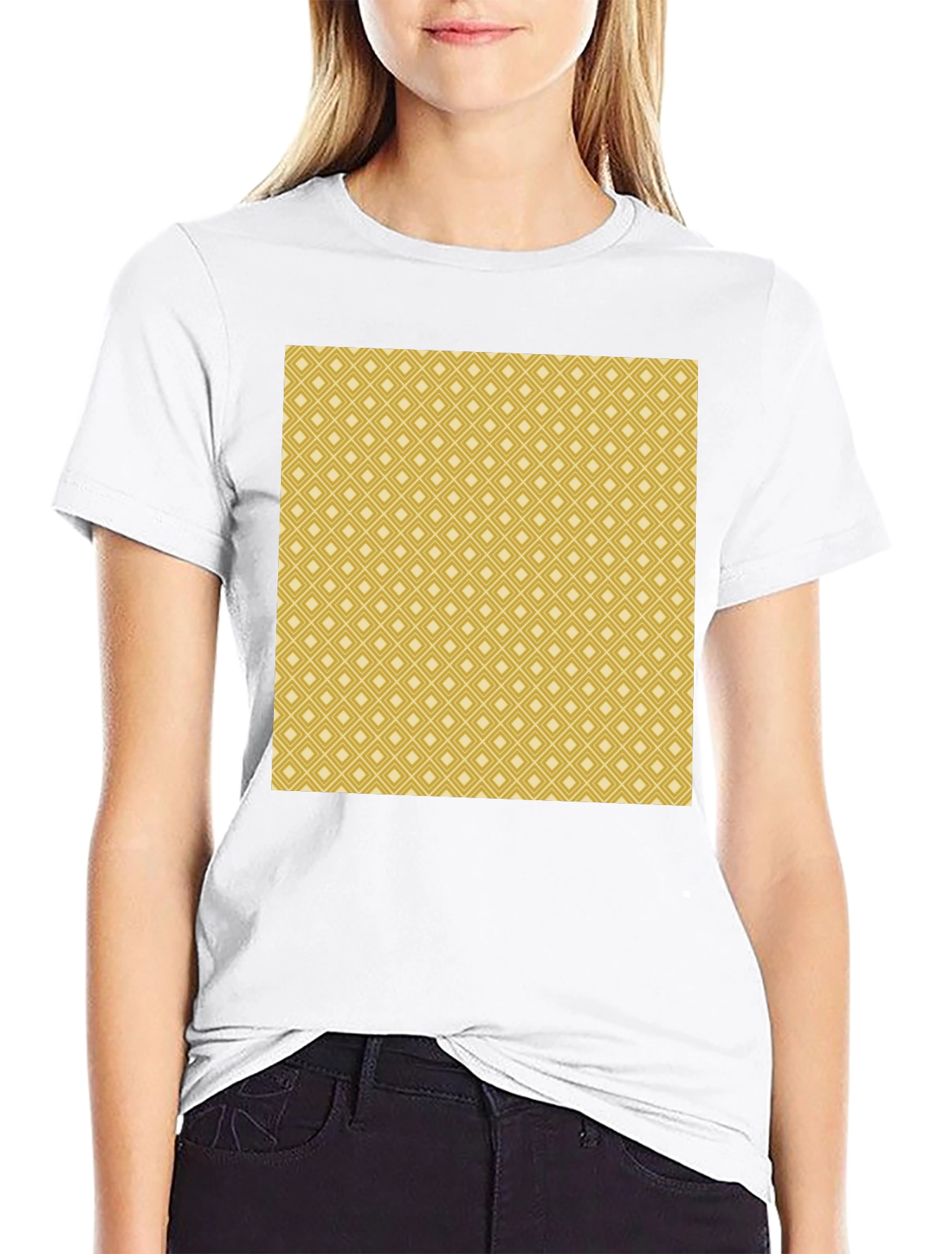 Stylish Patterned Mens Black T-Shirt