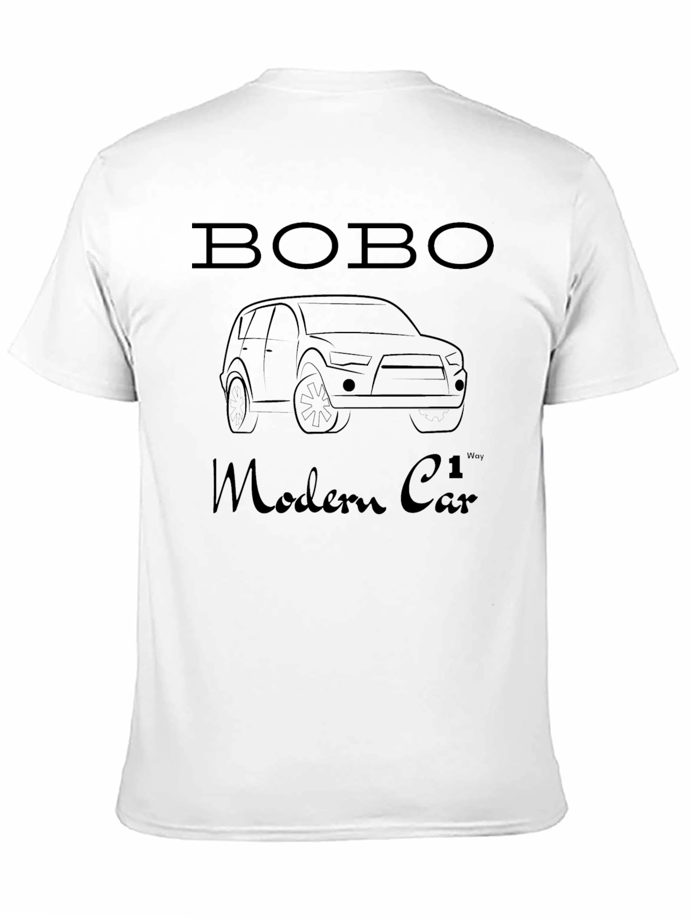 BOBO Modern Car Black T-Shirt