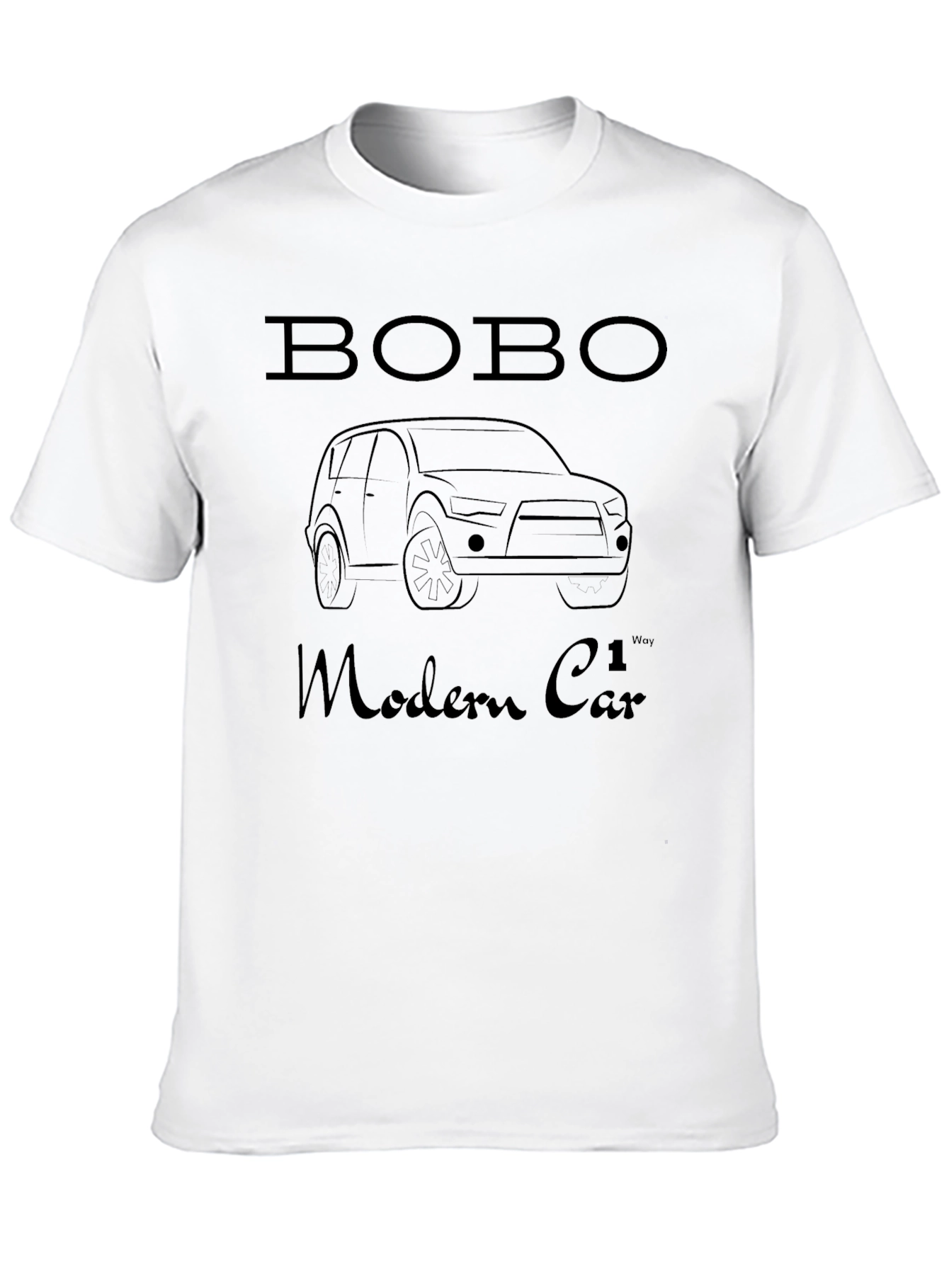 BOBO Modern Car Black T-Shirt
