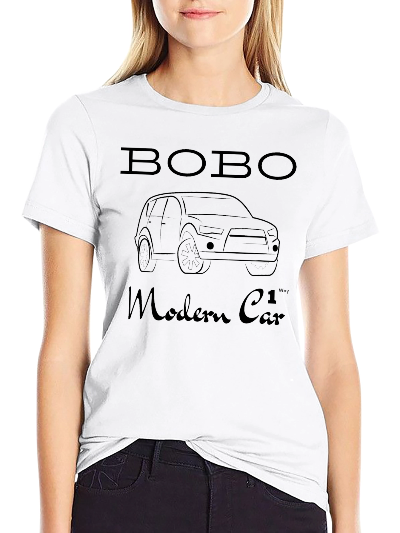 BOBO Modern Car Black T-Shirt