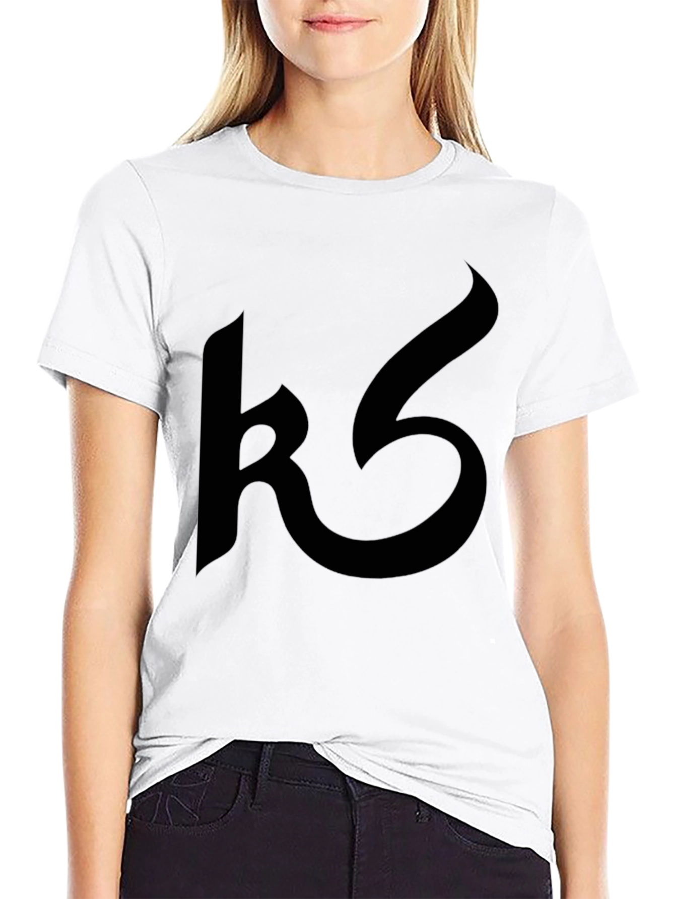 Black Graphic Tee - Gothic Style Logo