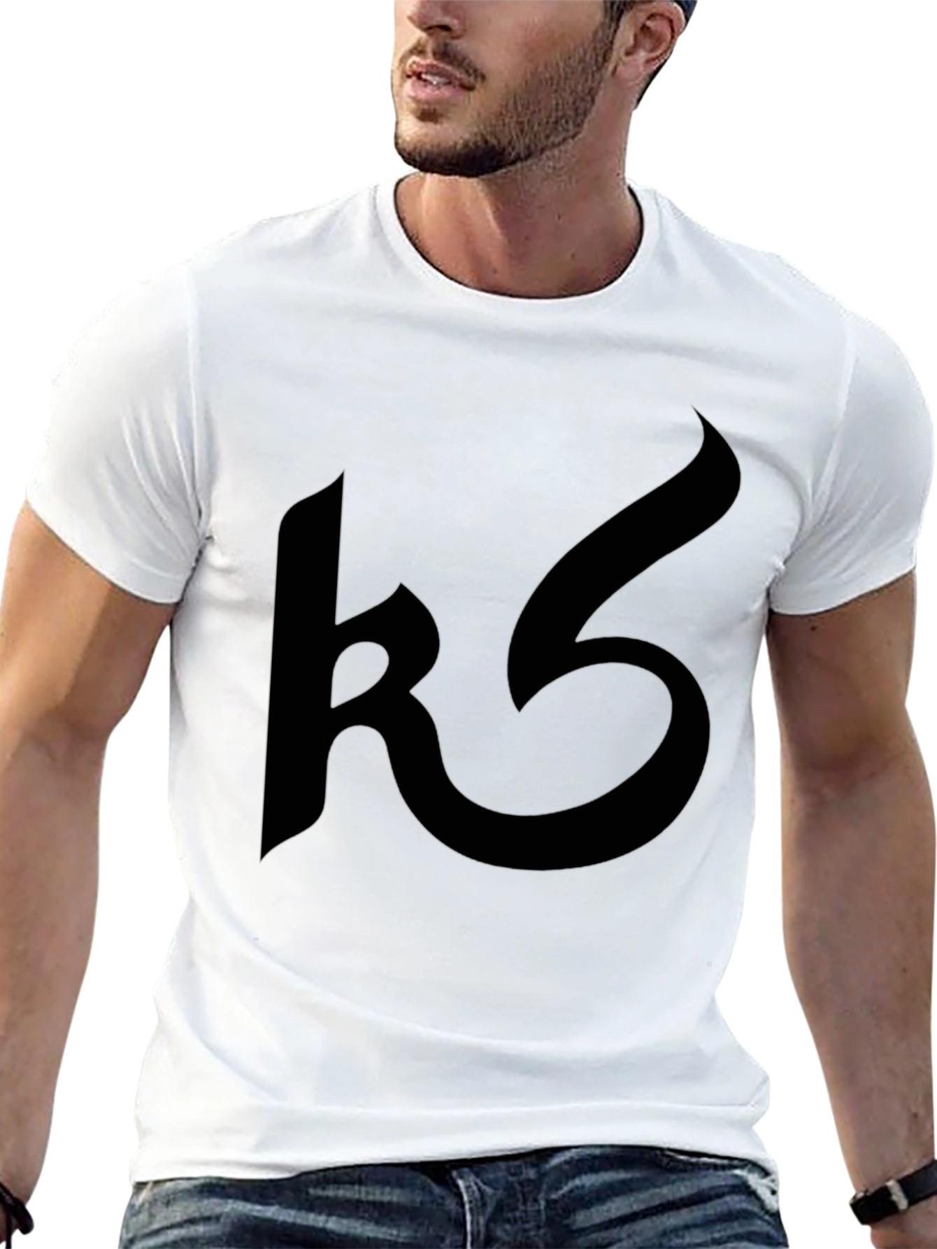 Black Graphic Tee - Gothic Style Logo