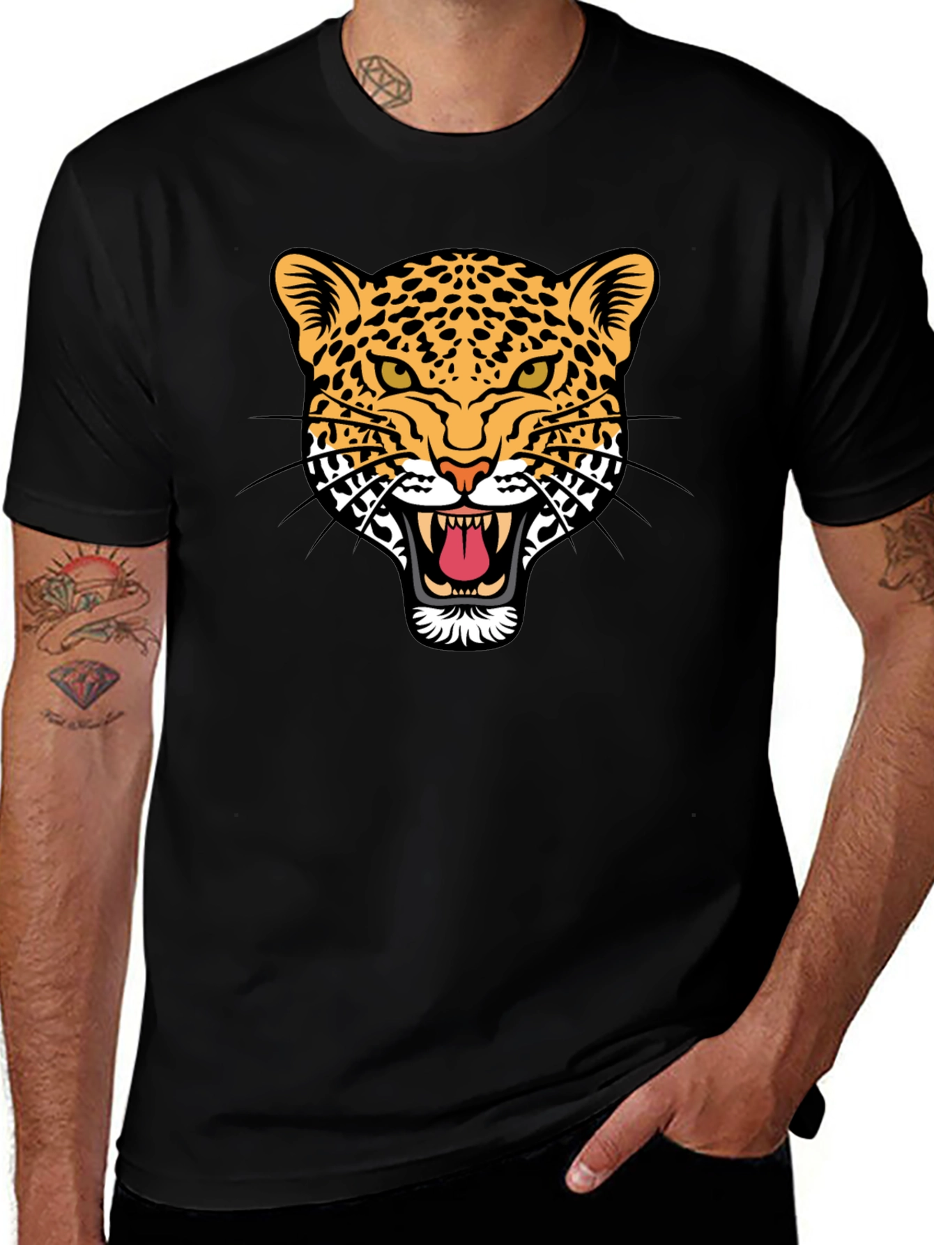 Bold Leopard Graphic T-Shirt