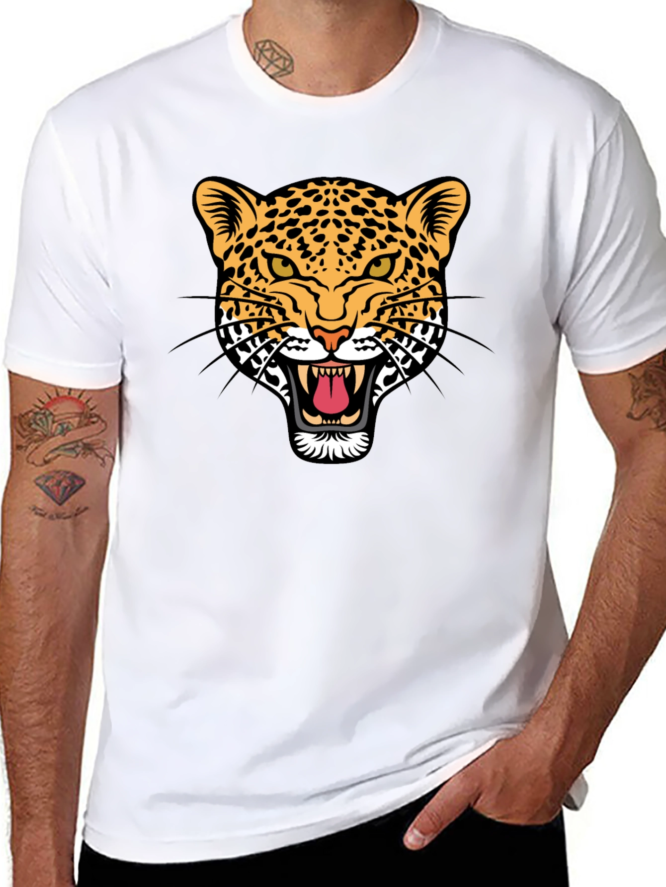 Bold Leopard Graphic T-Shirt