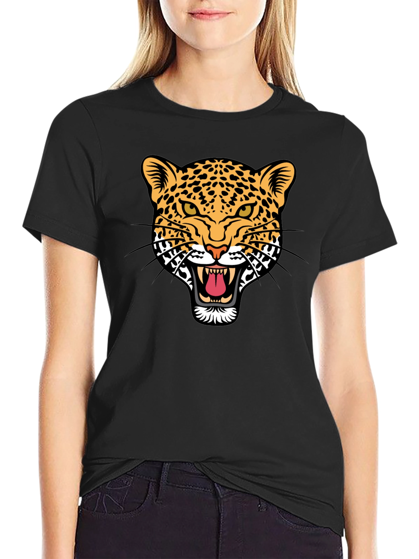 Bold Leopard Graphic T-Shirt