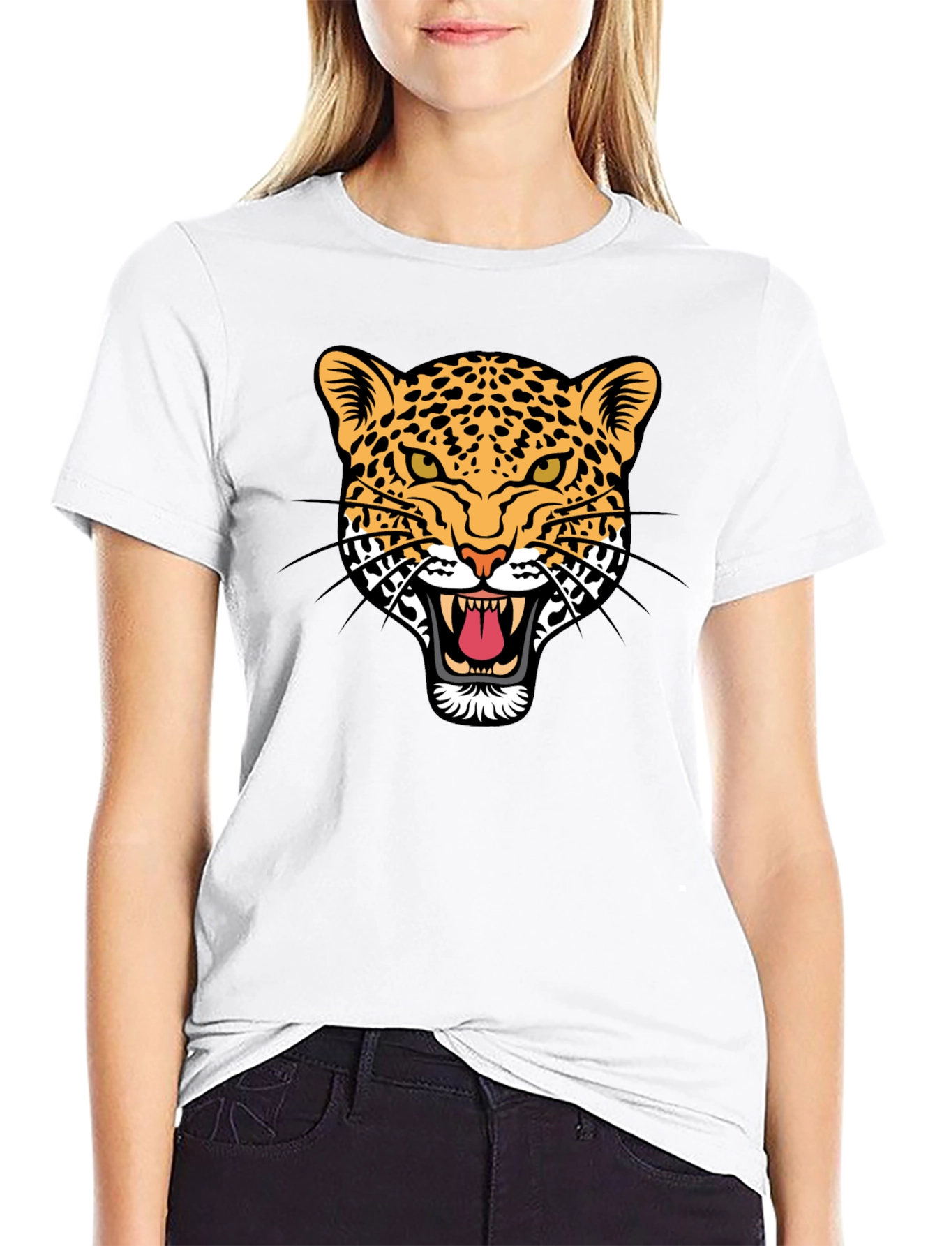 Bold Leopard Graphic T-Shirt