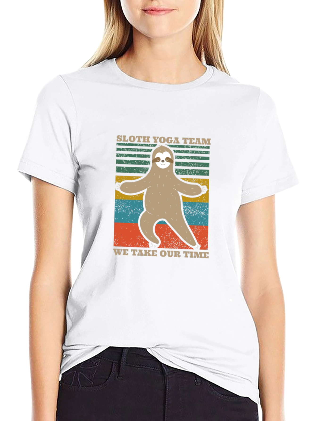Sloth Yoga Team Tee - Relaxed Fit T-Shirt