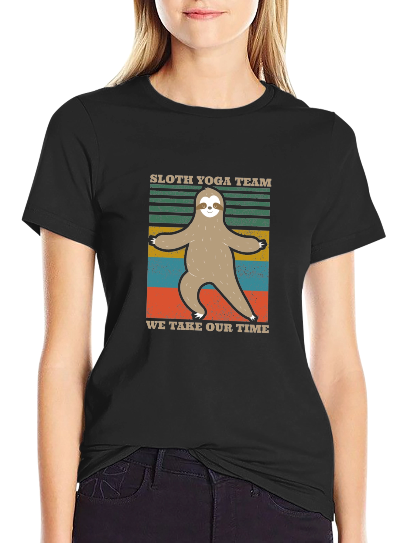 Sloth Yoga Team Tee - Relaxed Fit T-Shirt