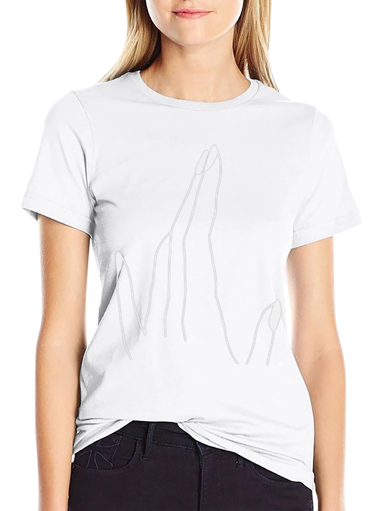 Statement Hand Gesture Graphic Black T-Shirt