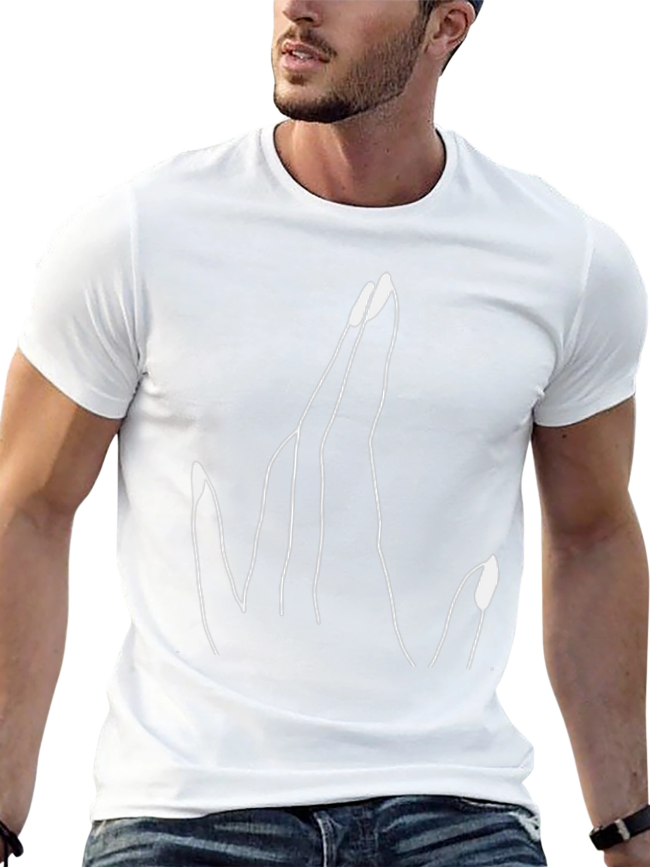 Statement Hand Gesture Graphic Black T-Shirt