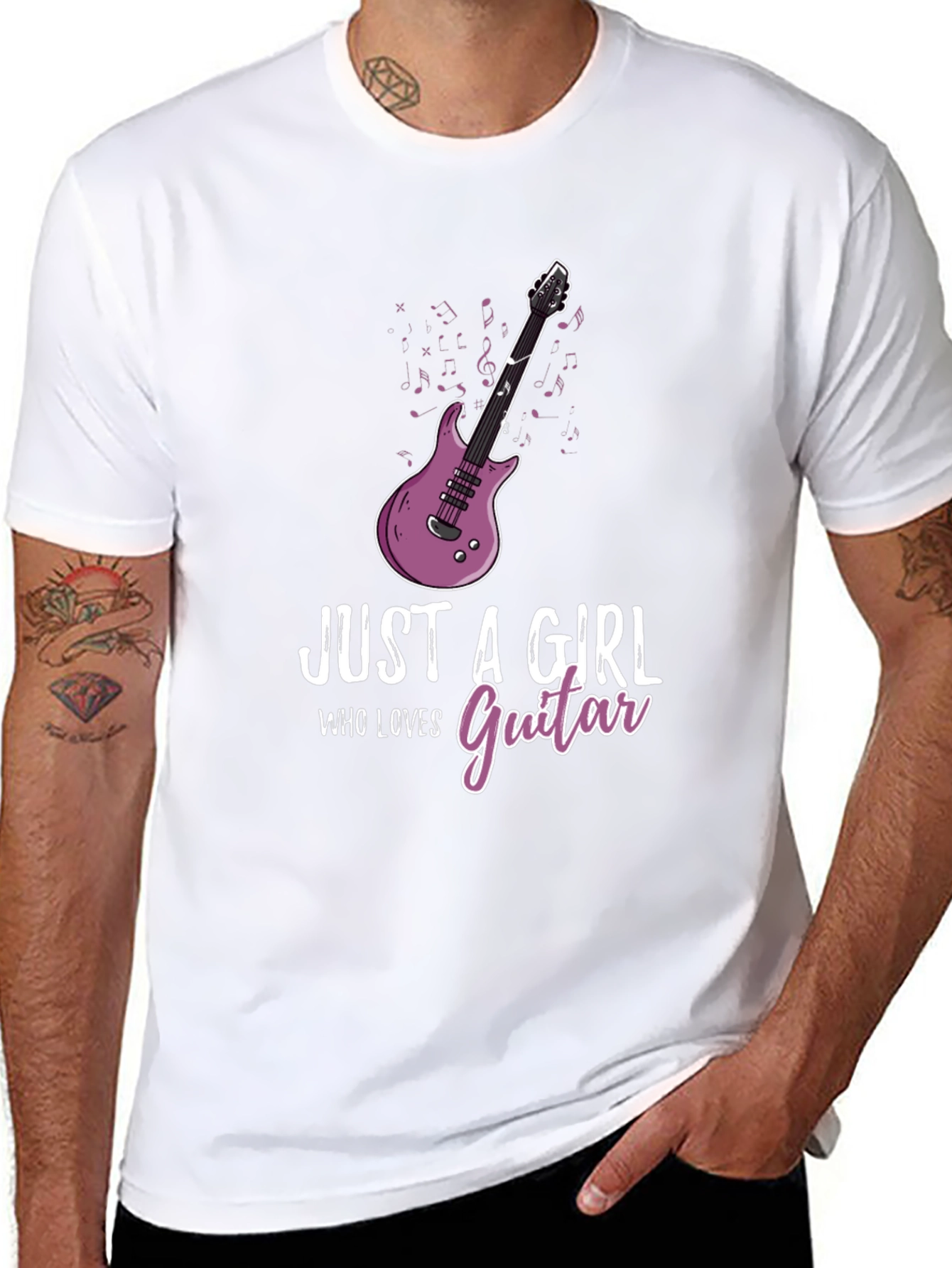 Just a Girl Who Loves Guitar - Graphic T-Shirt