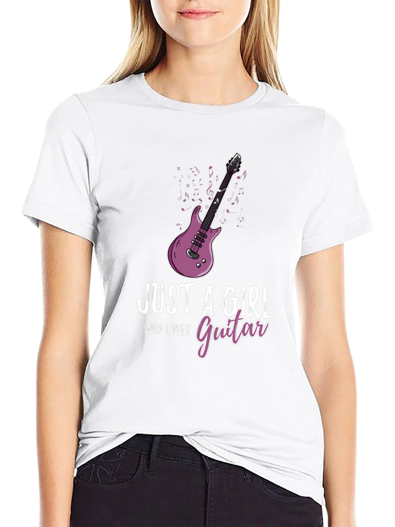 Just a Girl Who Loves Guitar - Graphic T-Shirt