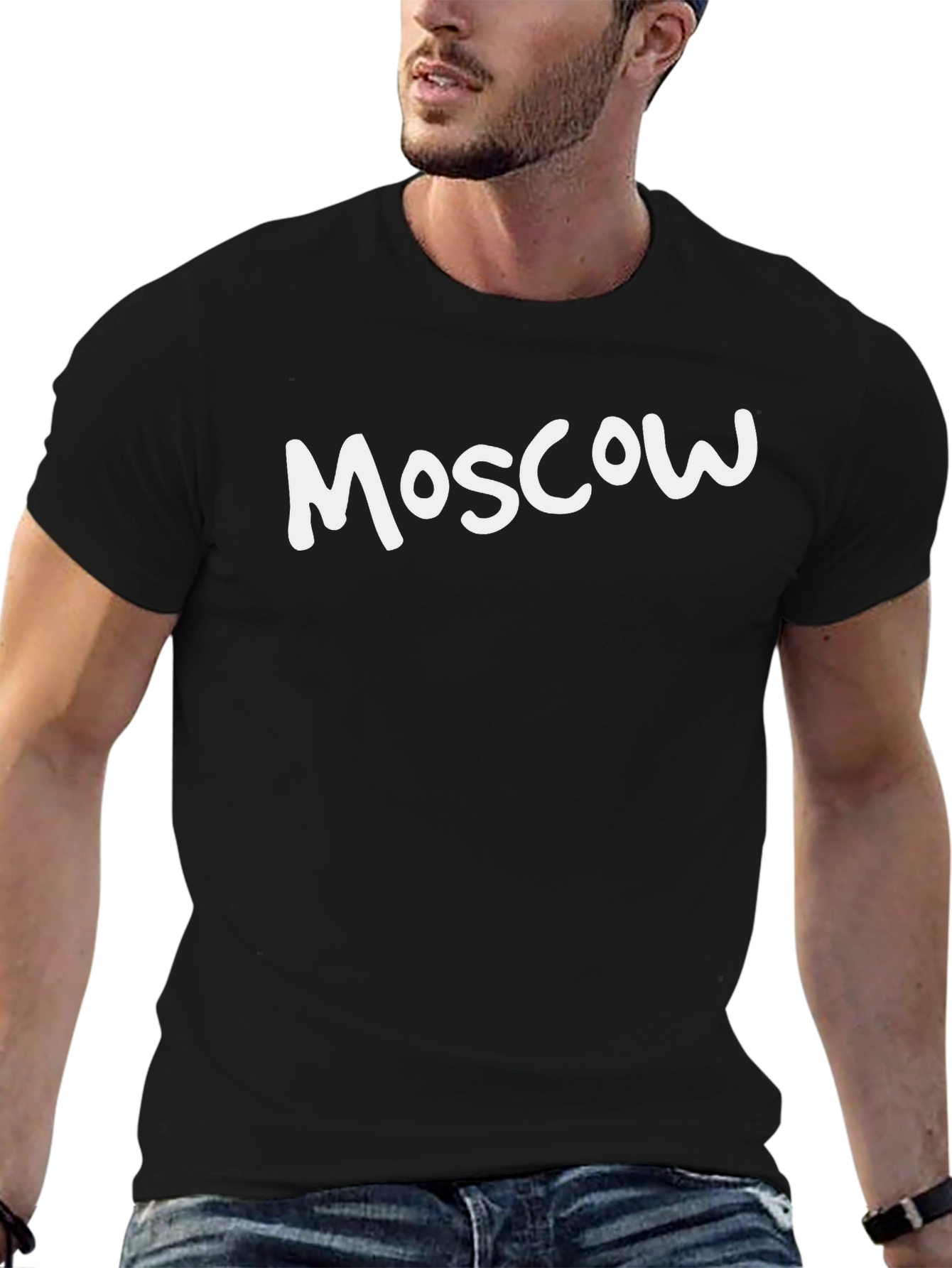 Moscow Graphic T-Shirt - Black Cotton Tee