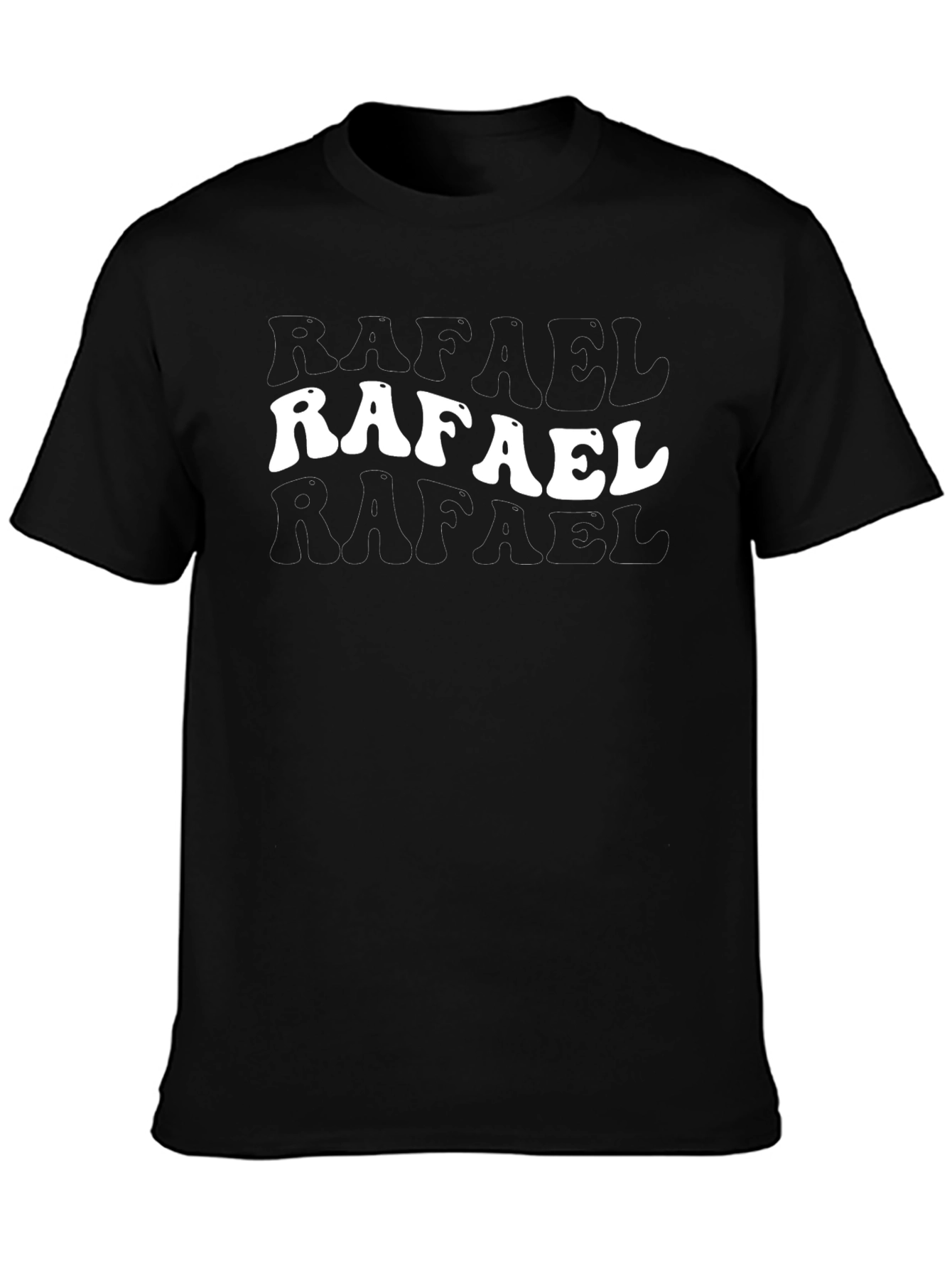 Retro Rafael Graphic Black T-Shirt
