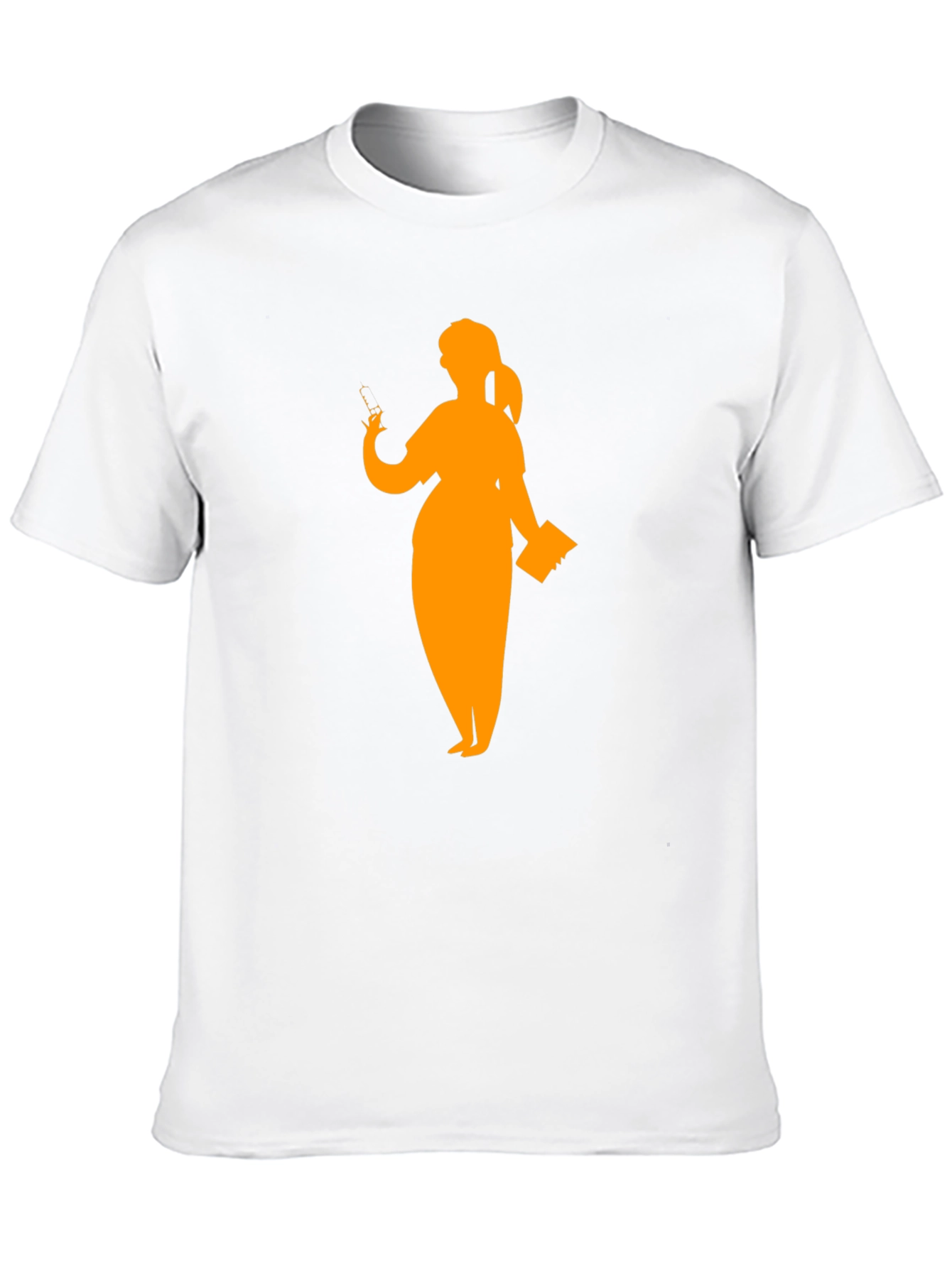 Silhouette Teacher Graphic Tee - Black Cotton T-Shirt