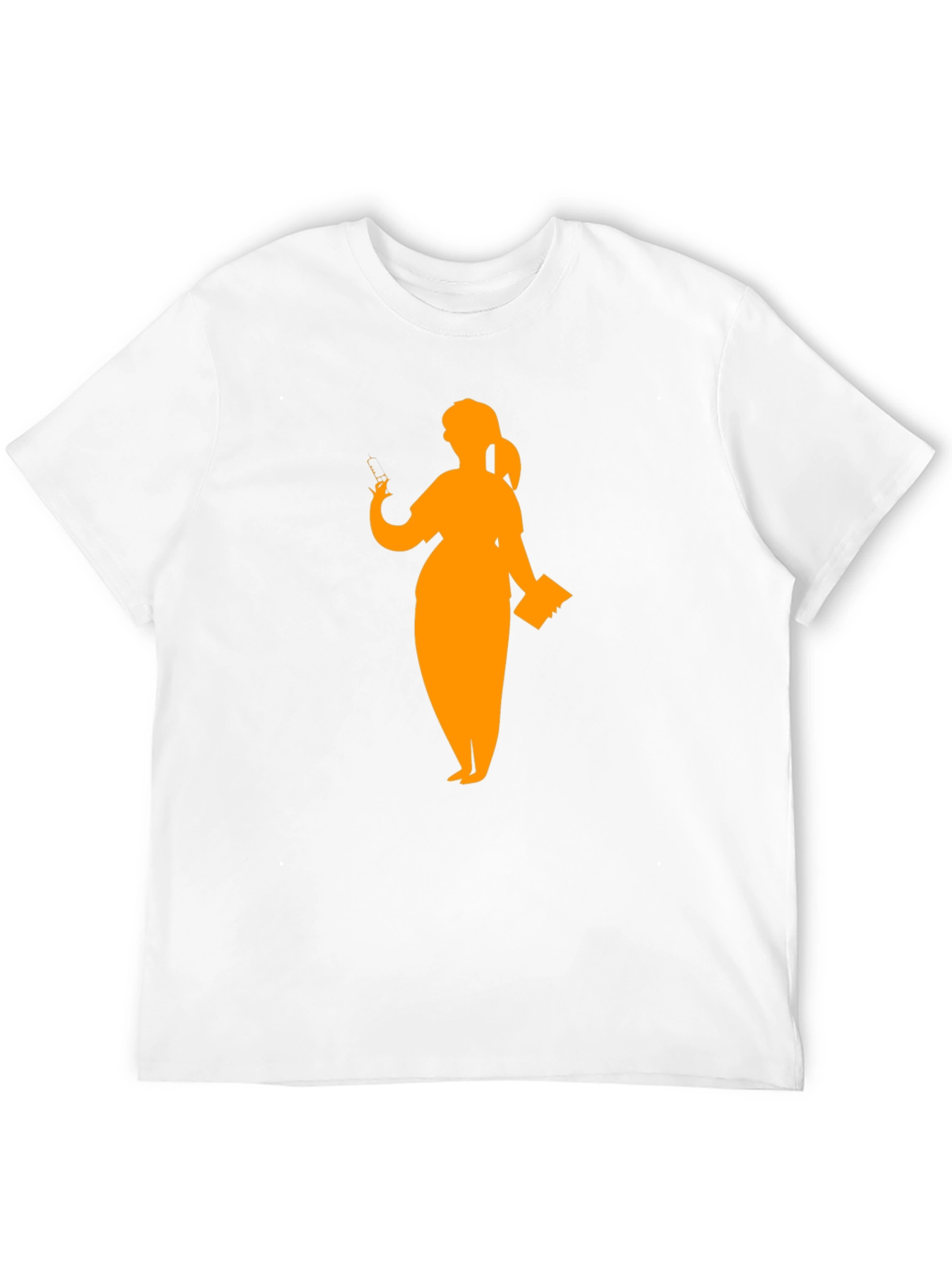 Silhouette Teacher Graphic Tee - Black Cotton T-Shirt