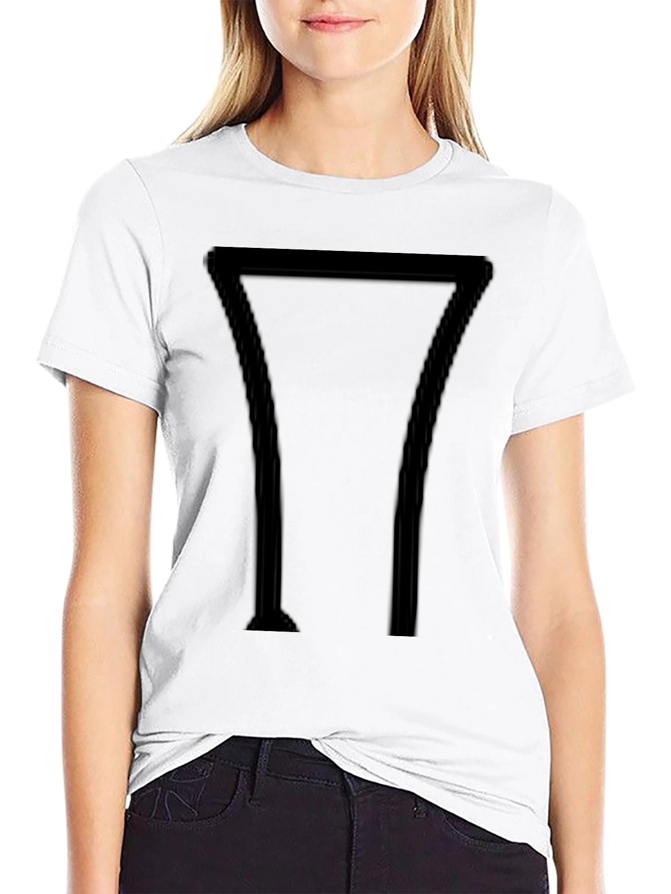Minimalist Geometric Black Graphic Tee