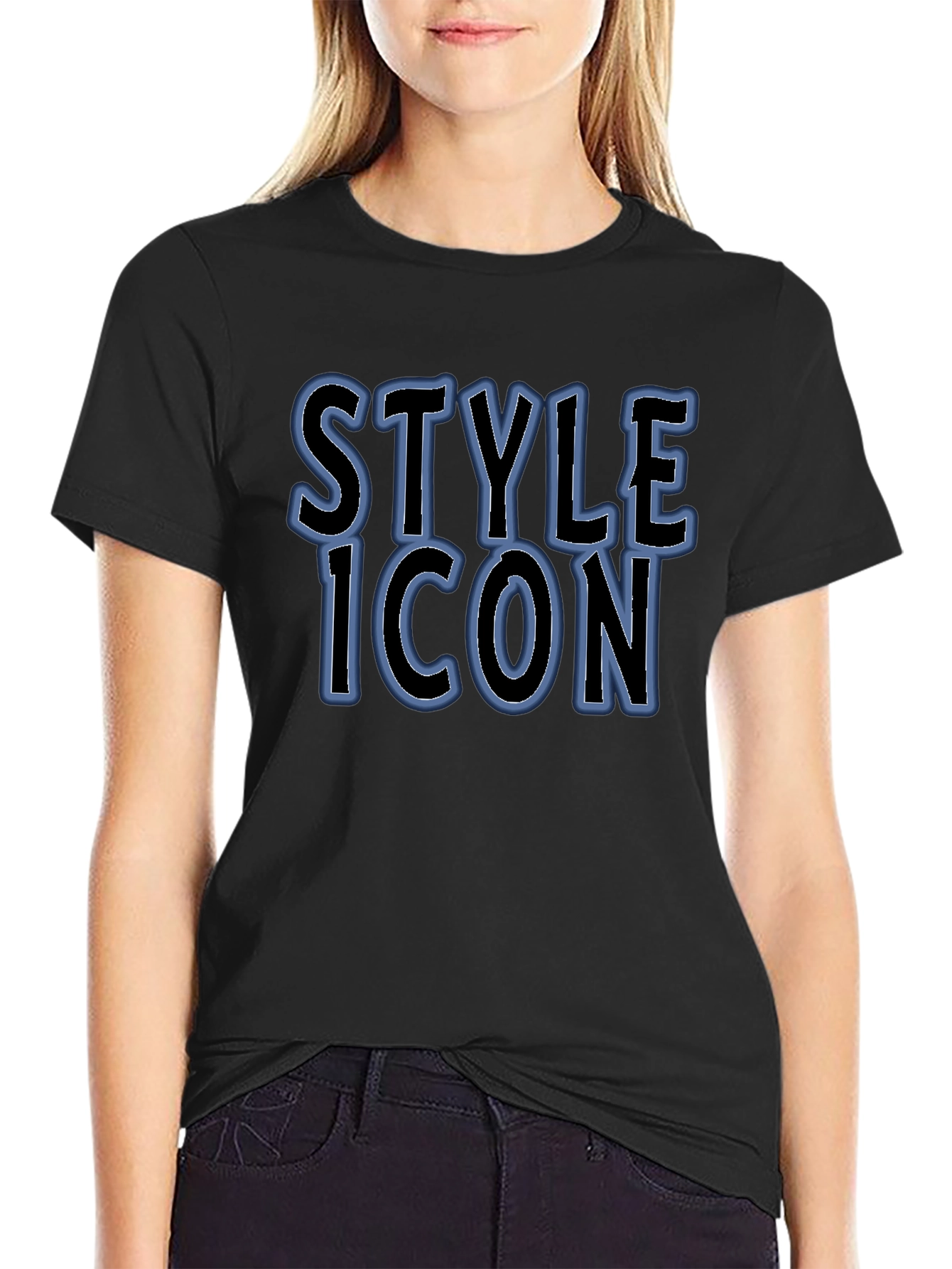 Style Icon Black Graphic Tee