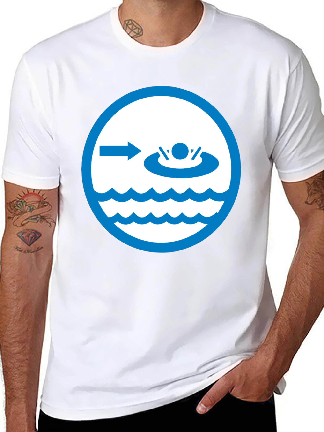 Funny Swim Safety T-Shirt - Wearable Humor