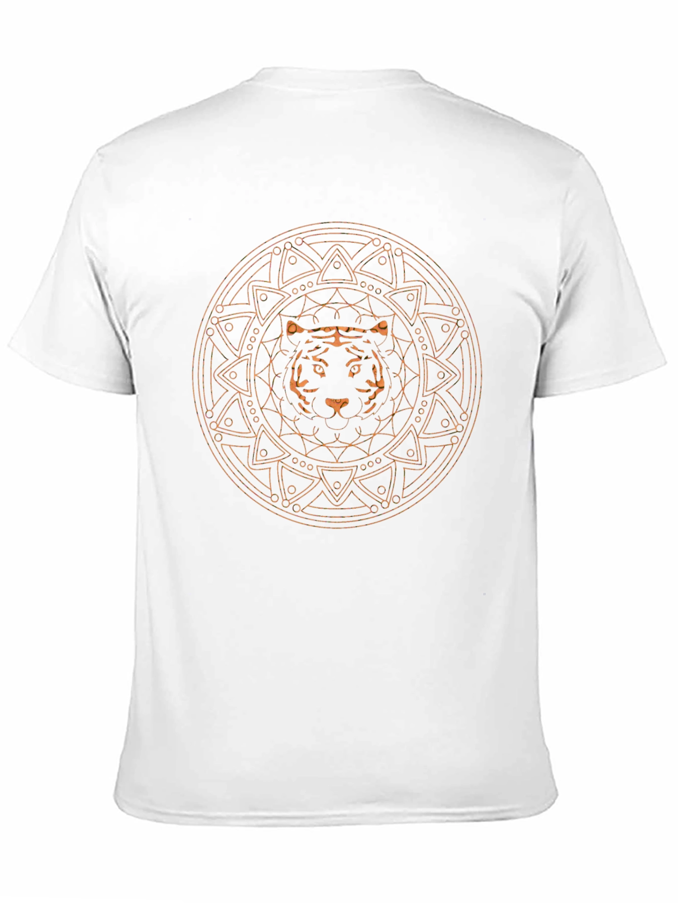 Tiger Mandala Graphic Tee - Stylish Mens Black T-Shirt