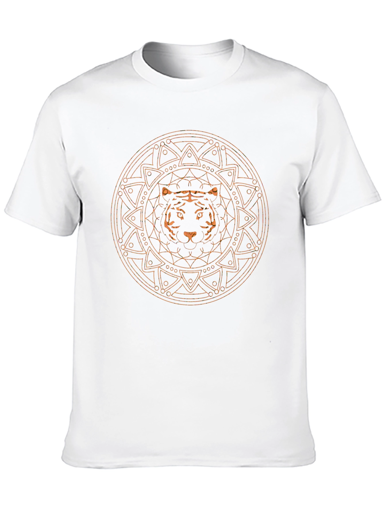 Tiger Mandala Graphic Tee - Stylish Mens Black T-Shirt