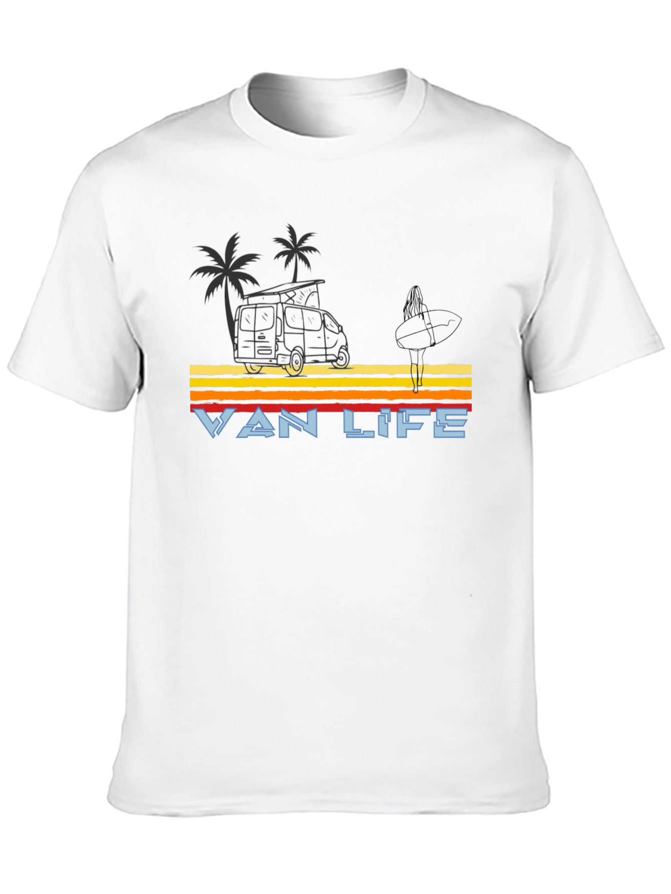 Retro Van Life Graphic Tee - Black