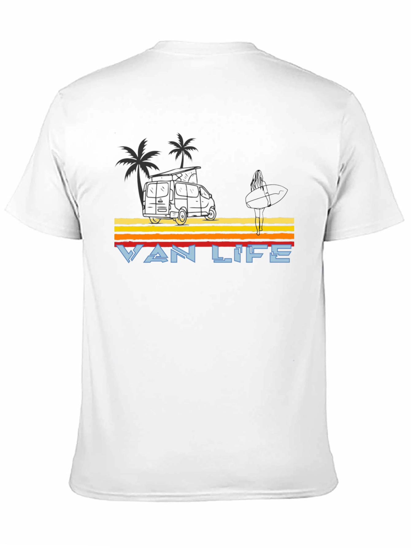 Retro Van Life Graphic Tee - Black