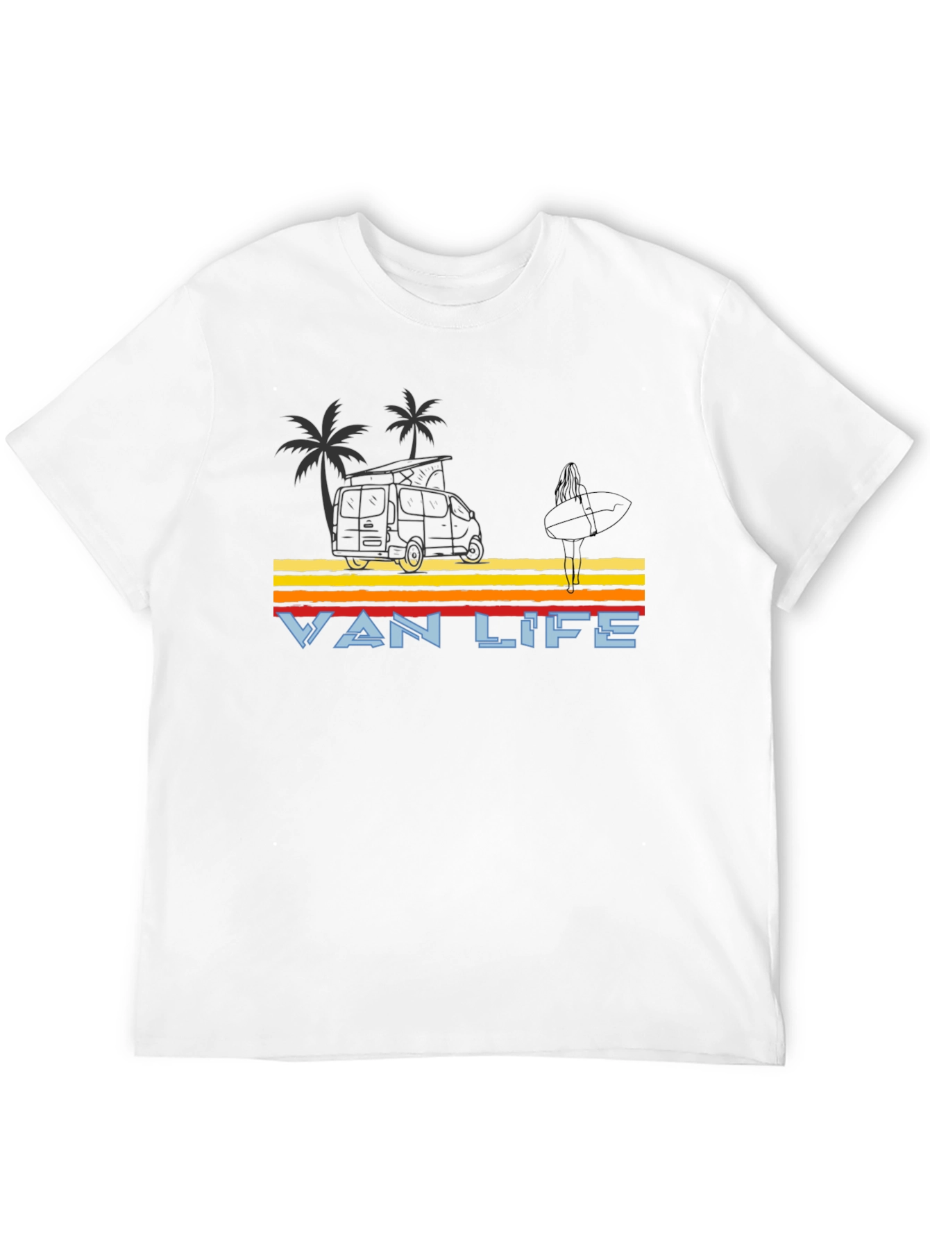 Retro Van Life Graphic Tee - Black