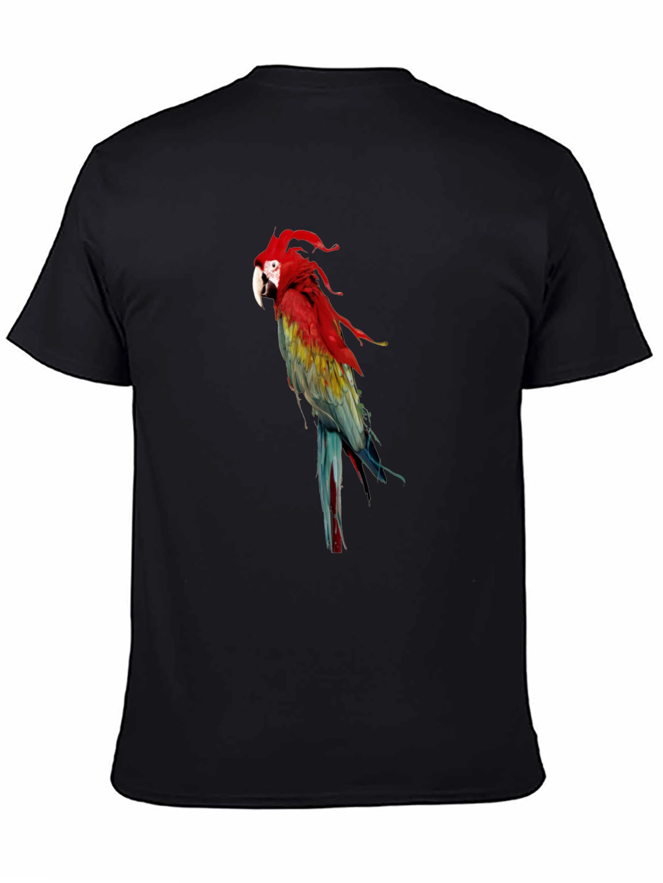 Parrot Graphic Tee - Vivid Bird Print T-Shirt