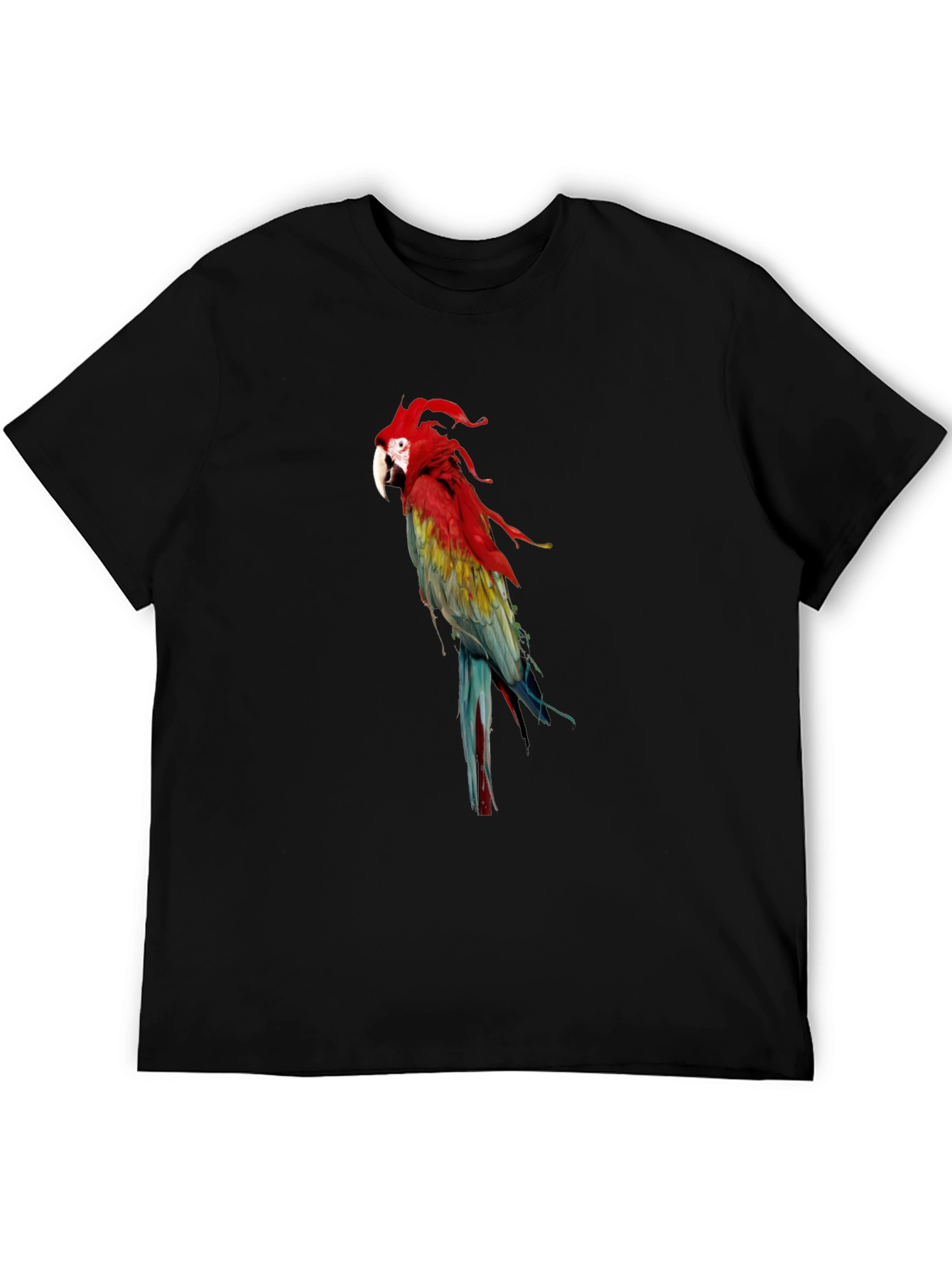 Parrot Graphic Tee - Vivid Bird Print T-Shirt
