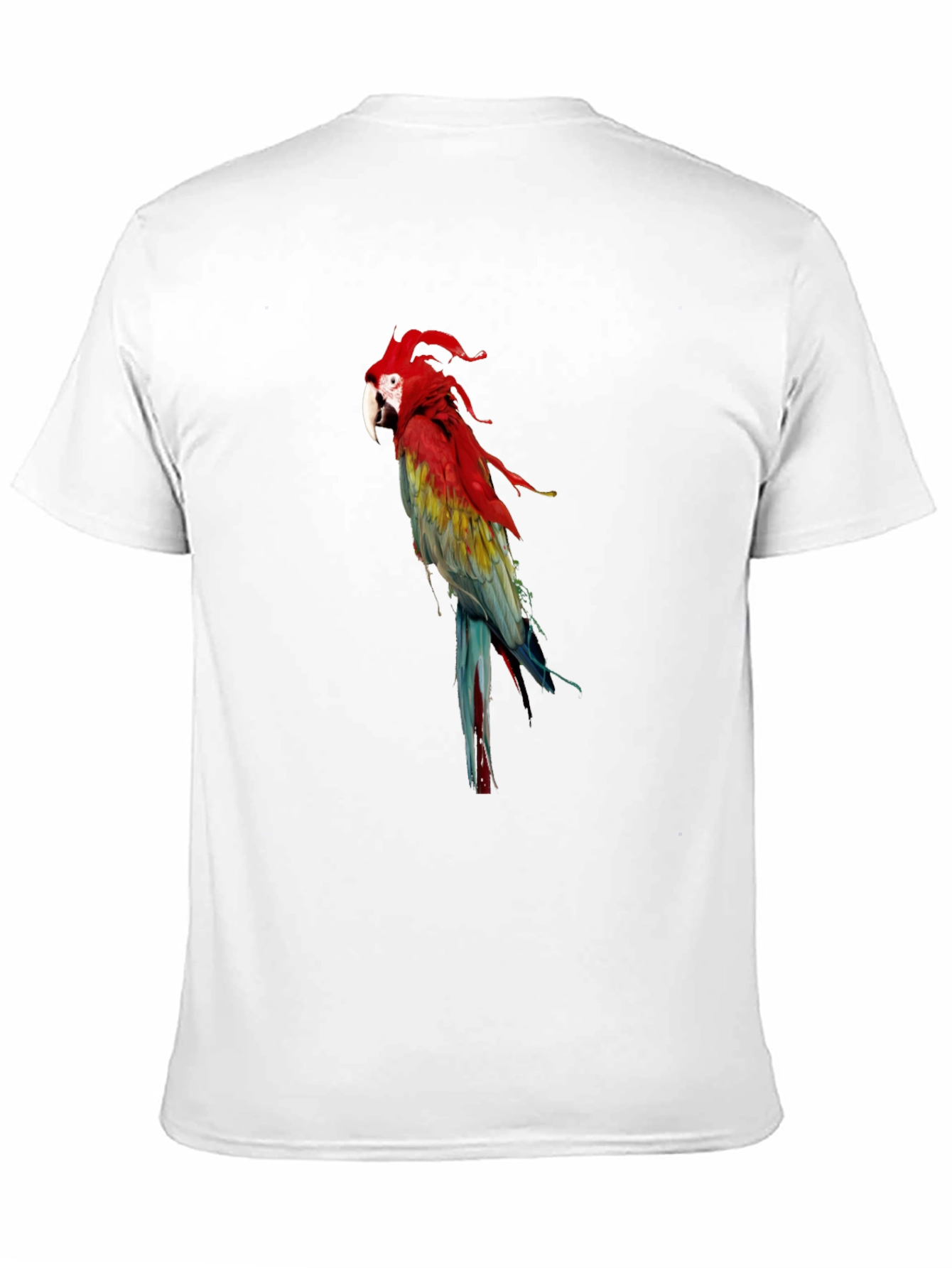 Parrot Graphic Tee - Vivid Bird Print T-Shirt